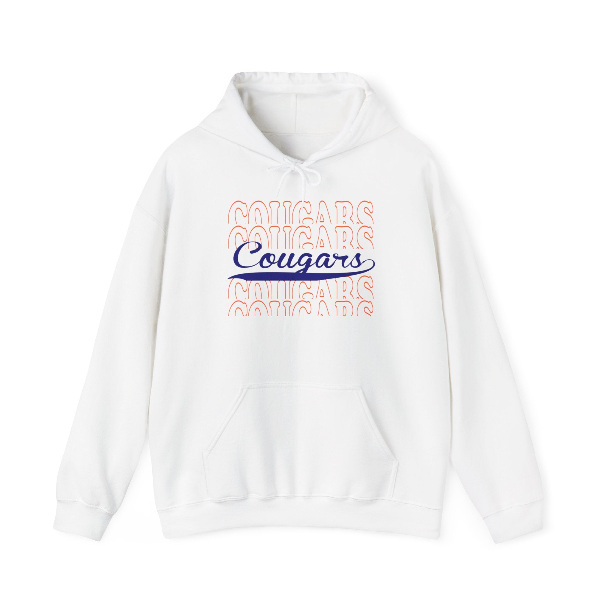 Cougars Retro Script Hoodie – Vintage School Spirit Pullover