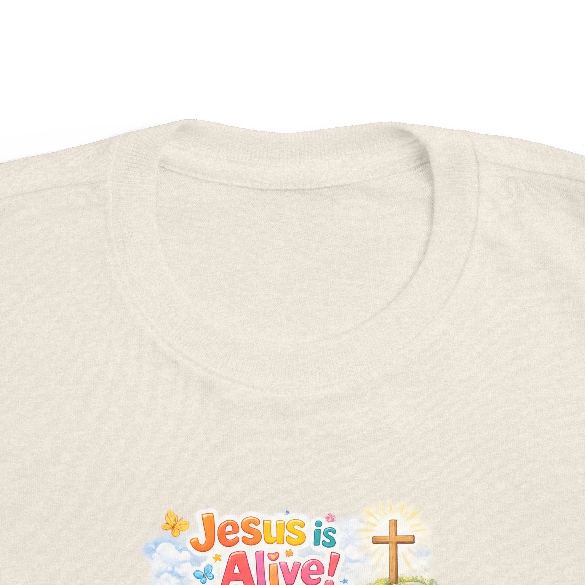 Easter Toddler Tee — "Jesus is Alive" Resurrection Kids Shirt
