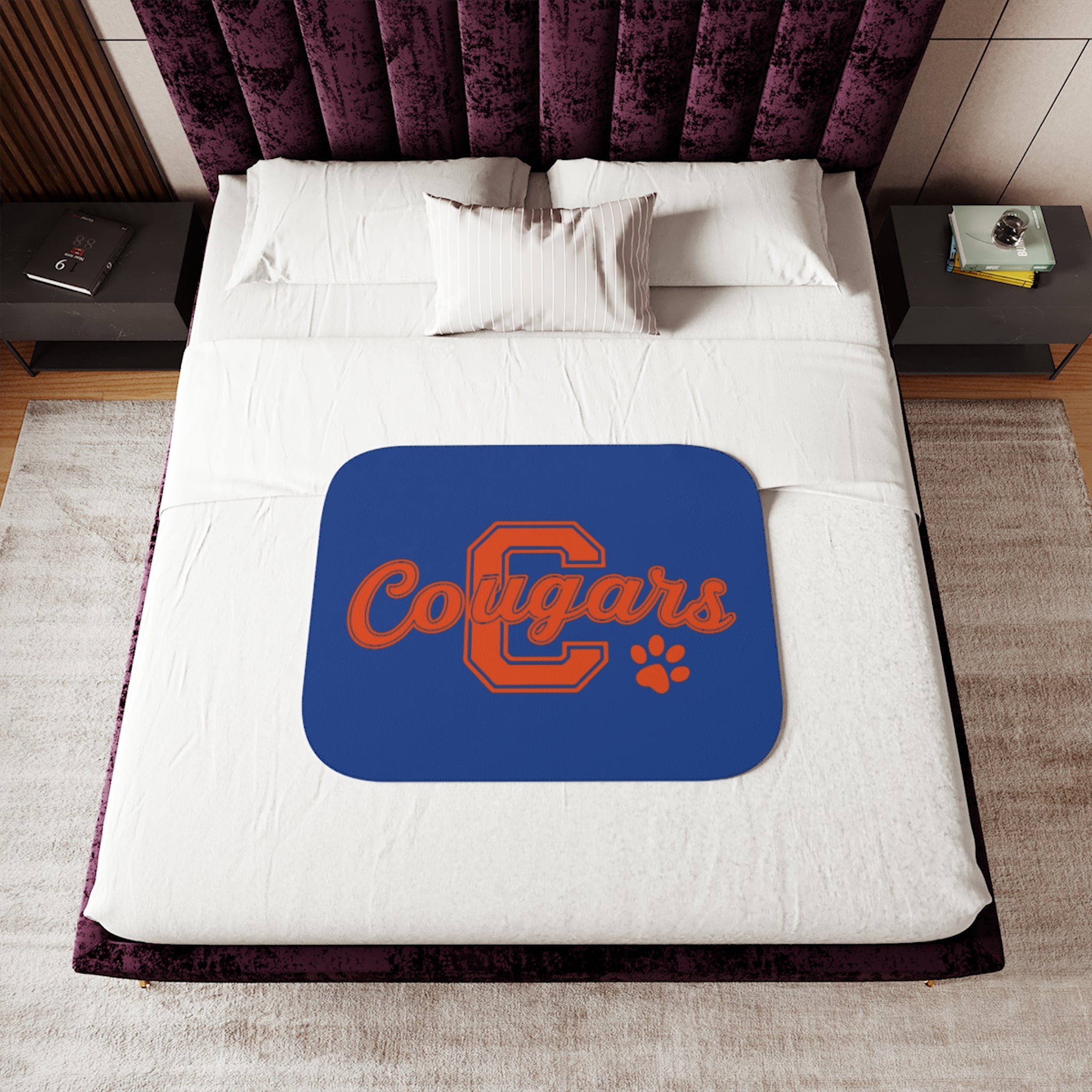 Cougars Sherpa Blanket — Reversible Two-Tone Cozy Throw