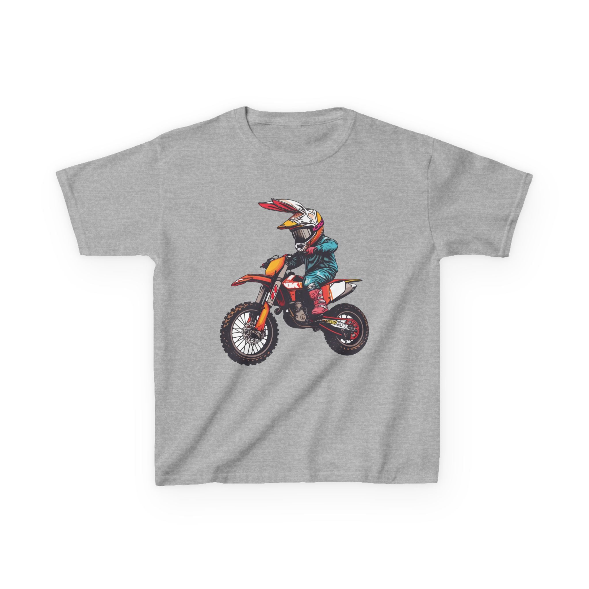 Kids Easter Motocross Dirt Bike Bunny T‑Shirt — Youth Motorcycle Racer Tee