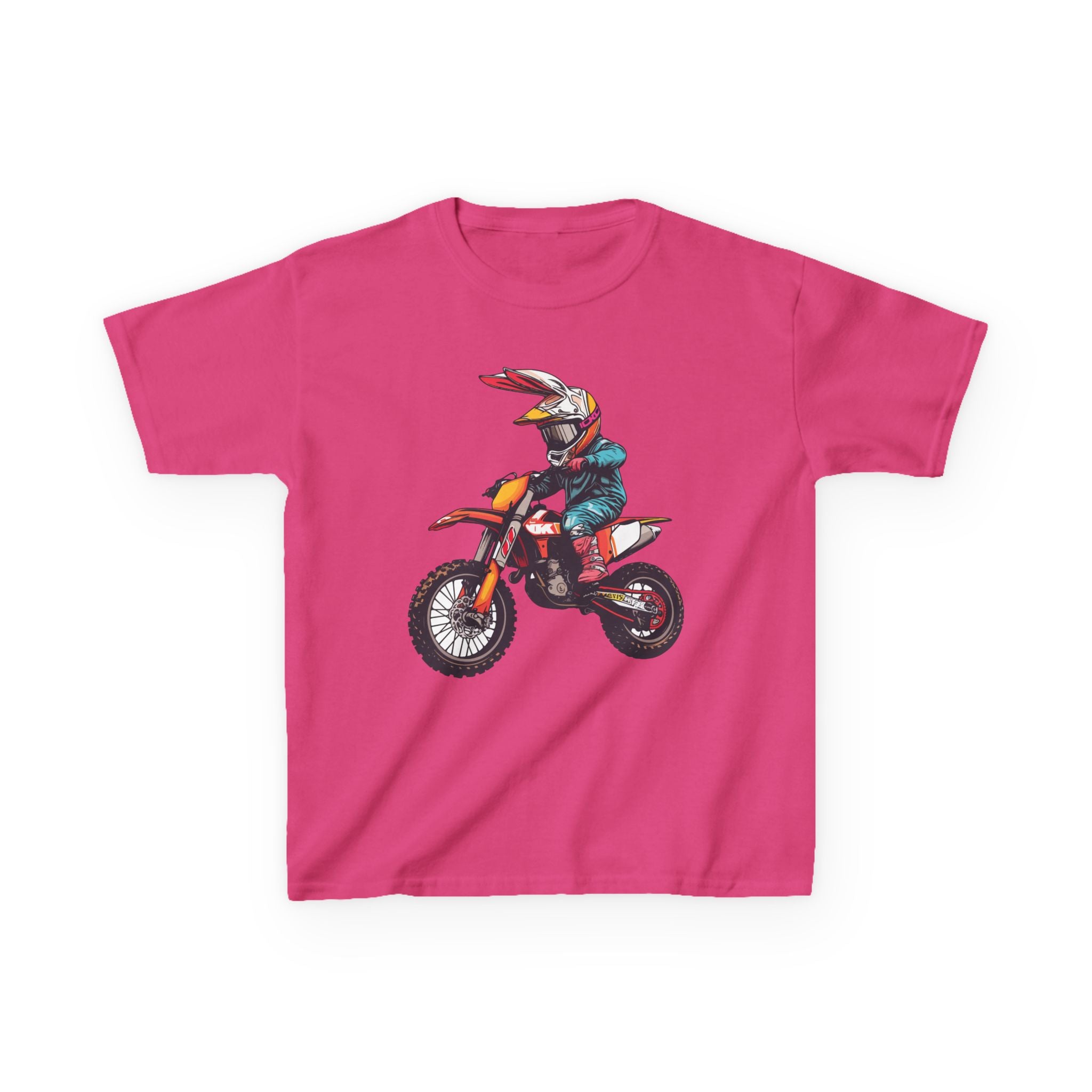 Kids Easter Motocross Dirt Bike Bunny T‑Shirt — Youth Motorcycle Racer Tee