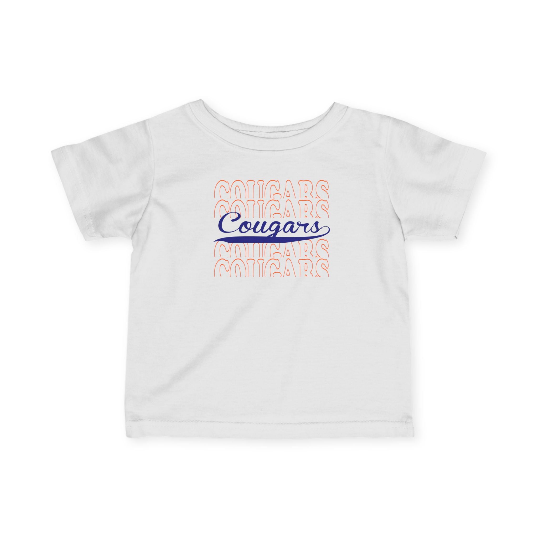 Infant Tee — 'Cougars' Retro Script Baby Jersey Shirt