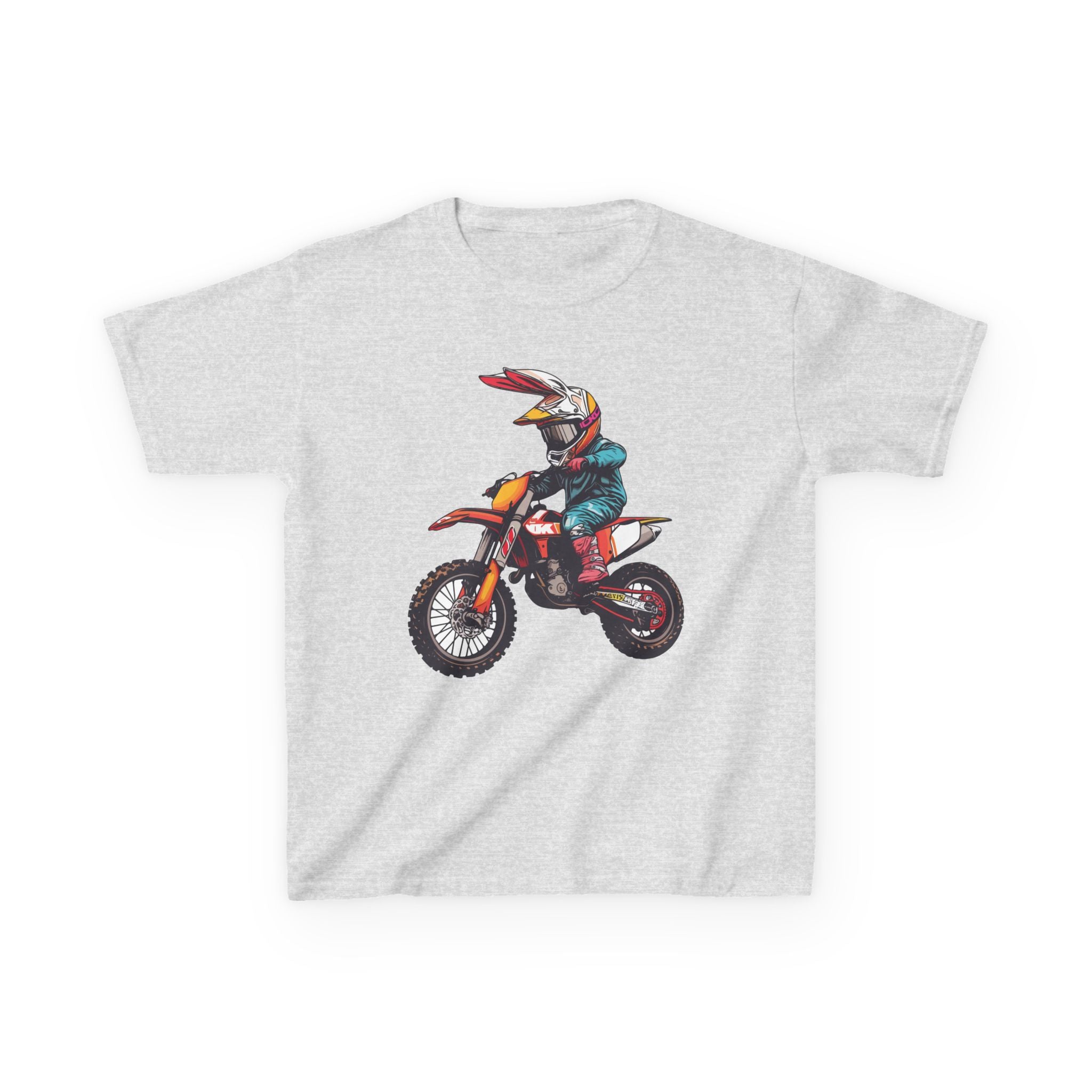 Kids Easter Motocross Dirt Bike Bunny T‑Shirt — Youth Motorcycle Racer Tee