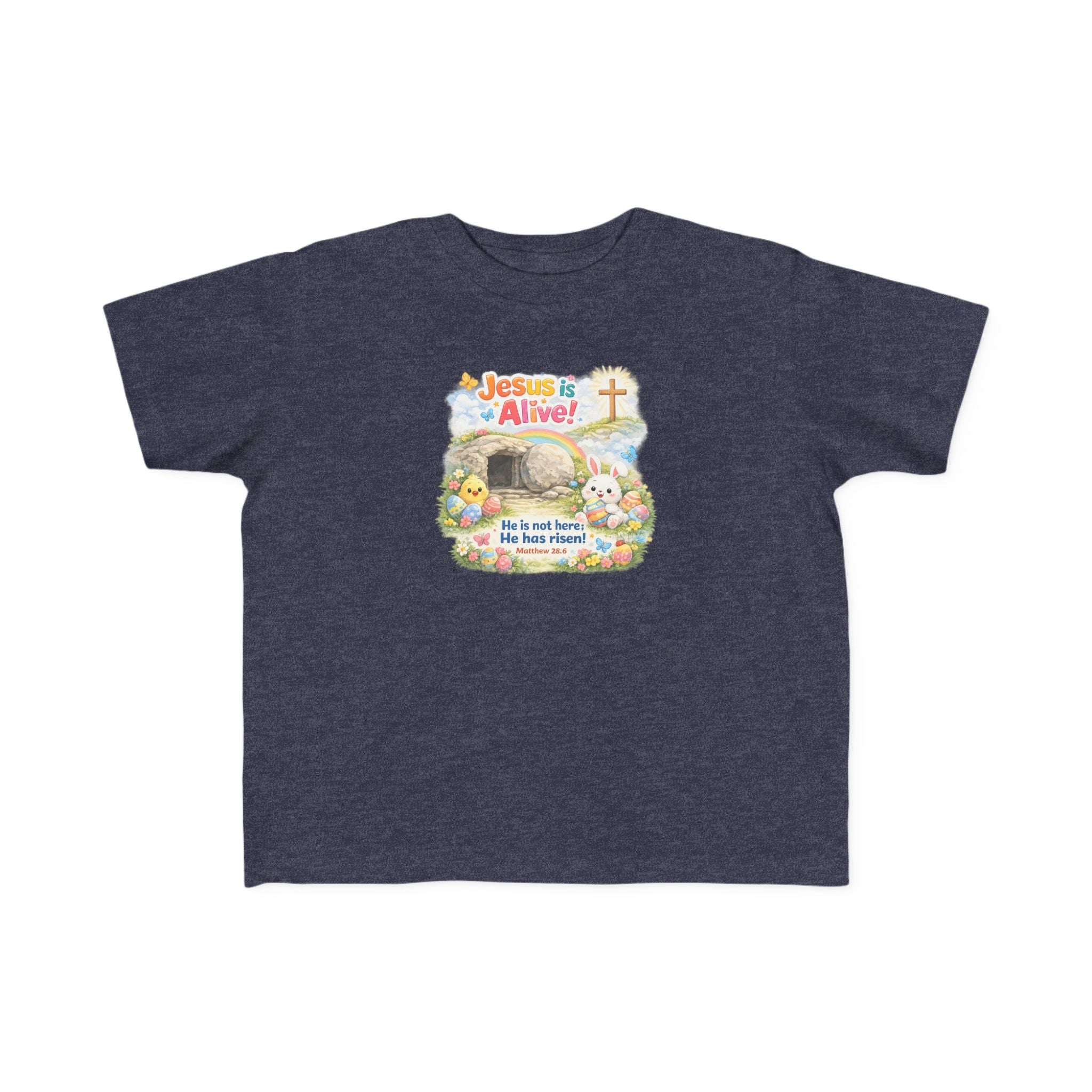 Easter Toddler Tee — "Jesus is Alive" Resurrection Kids Shirt