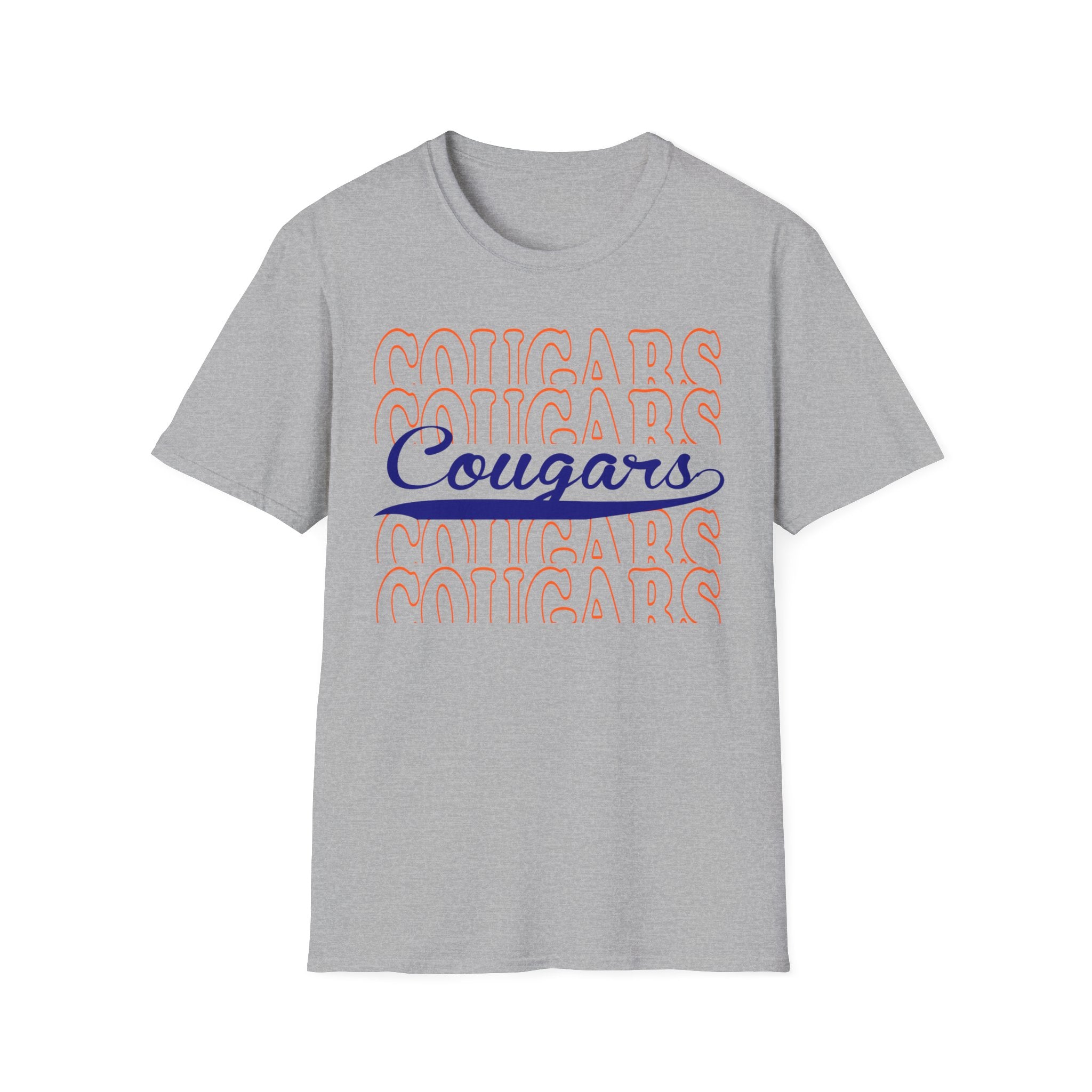 Cougars Script T-Shirt — Retro Repeat Team Tee
