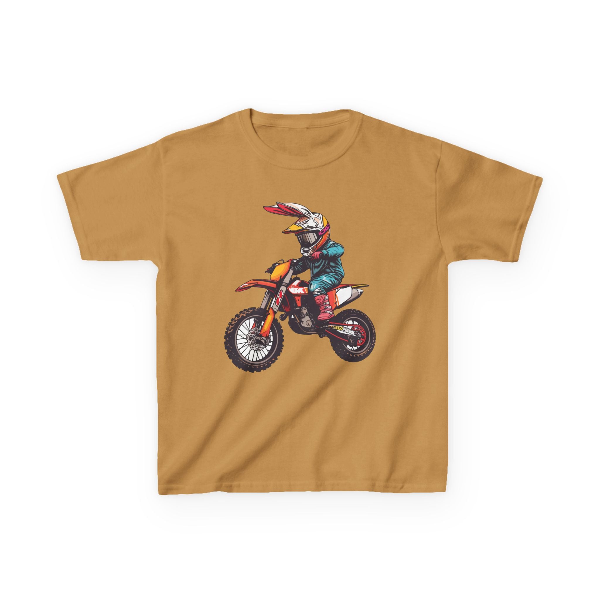 Kids Easter Motocross Dirt Bike Bunny T‑Shirt — Youth Motorcycle Racer Tee
