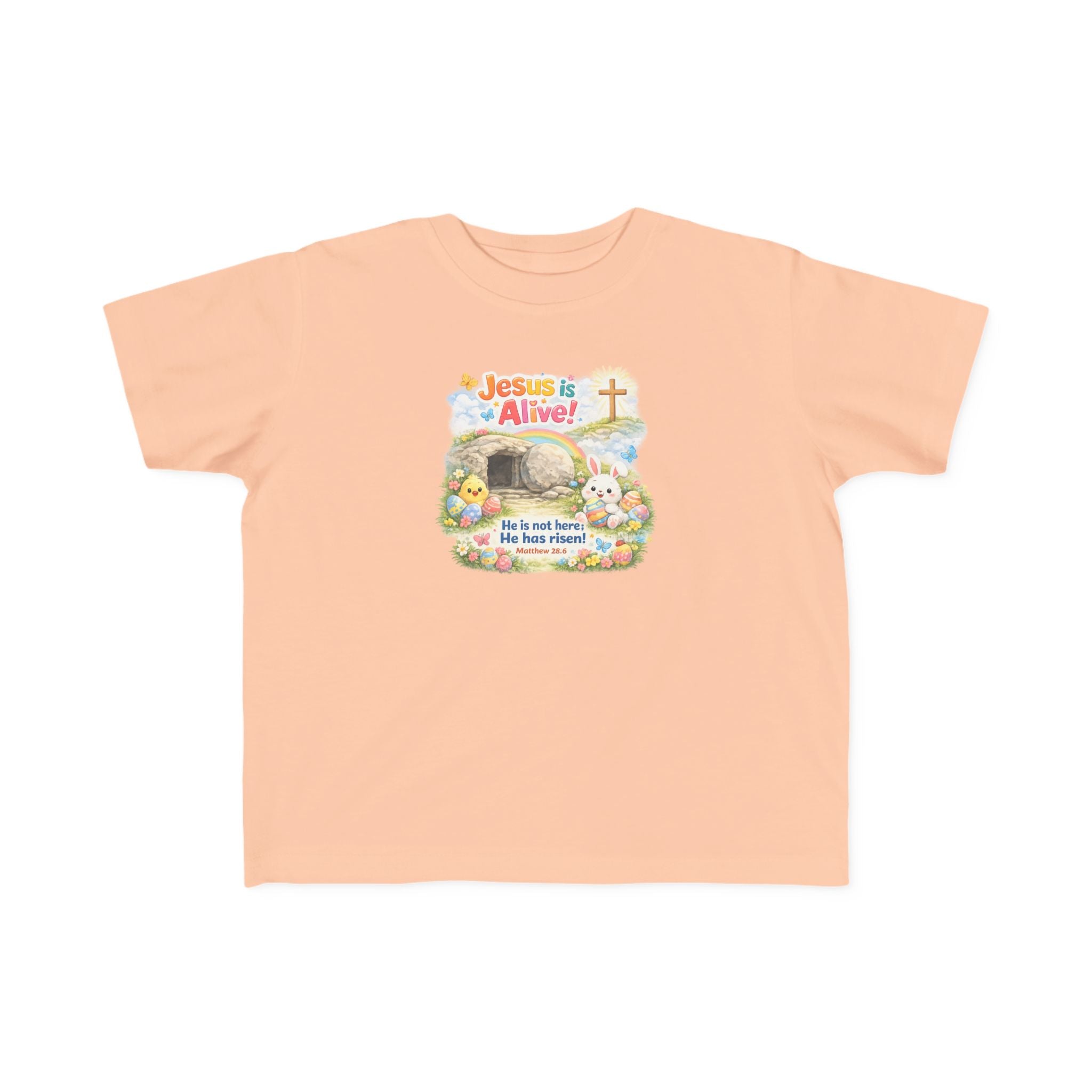 Easter Toddler Tee — "Jesus is Alive" Resurrection Kids Shirt