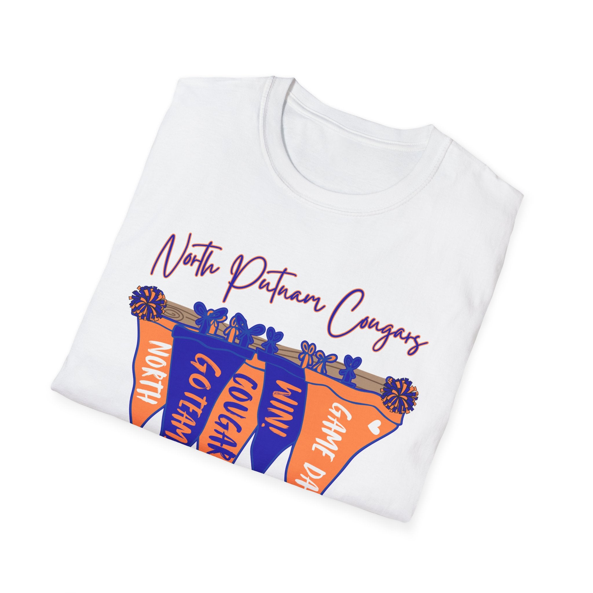 North Putnam Cougars Football Pennant T-Shirt — Vintage School Spirit Tee