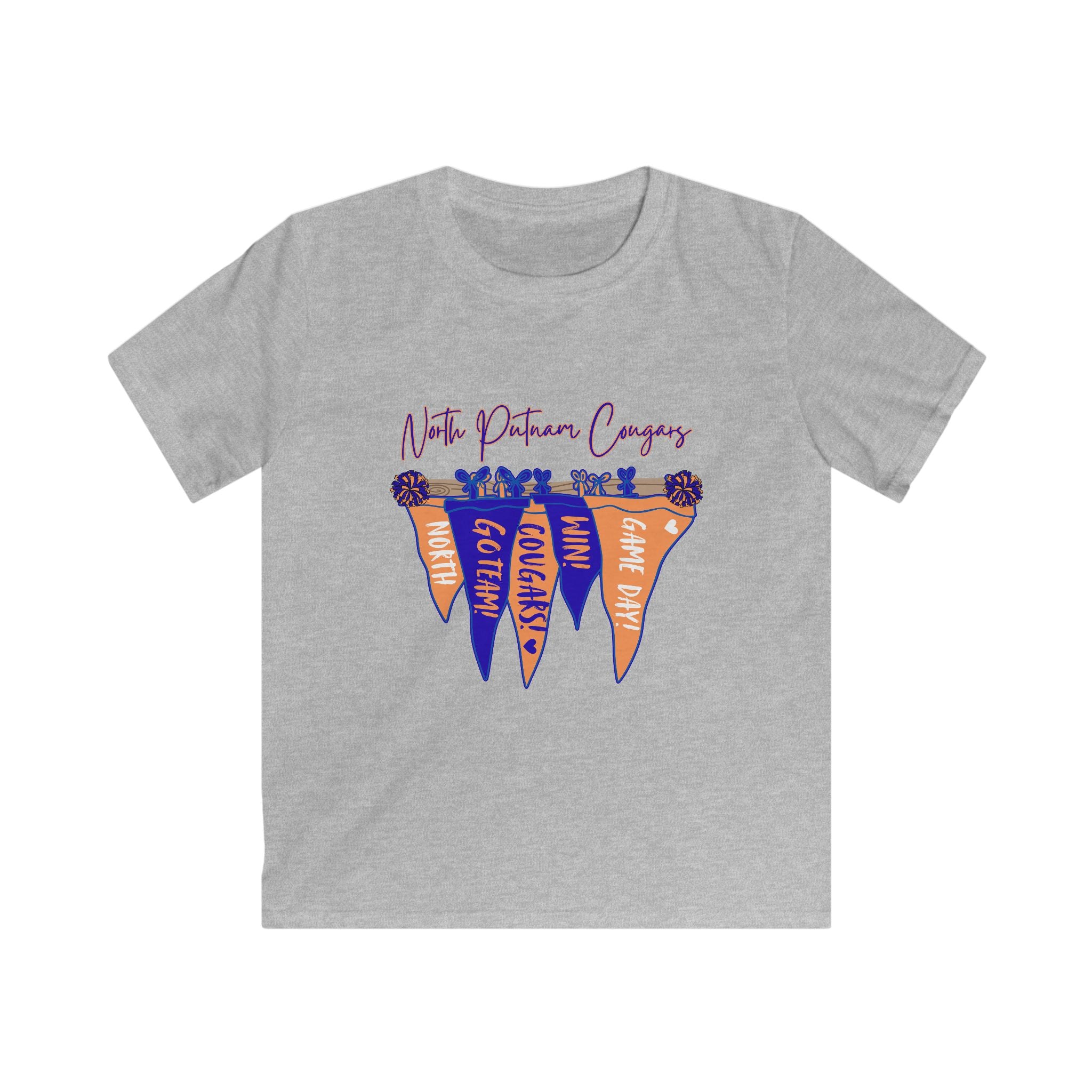 Kids Tee — North Putnam Cougars Football Pennant