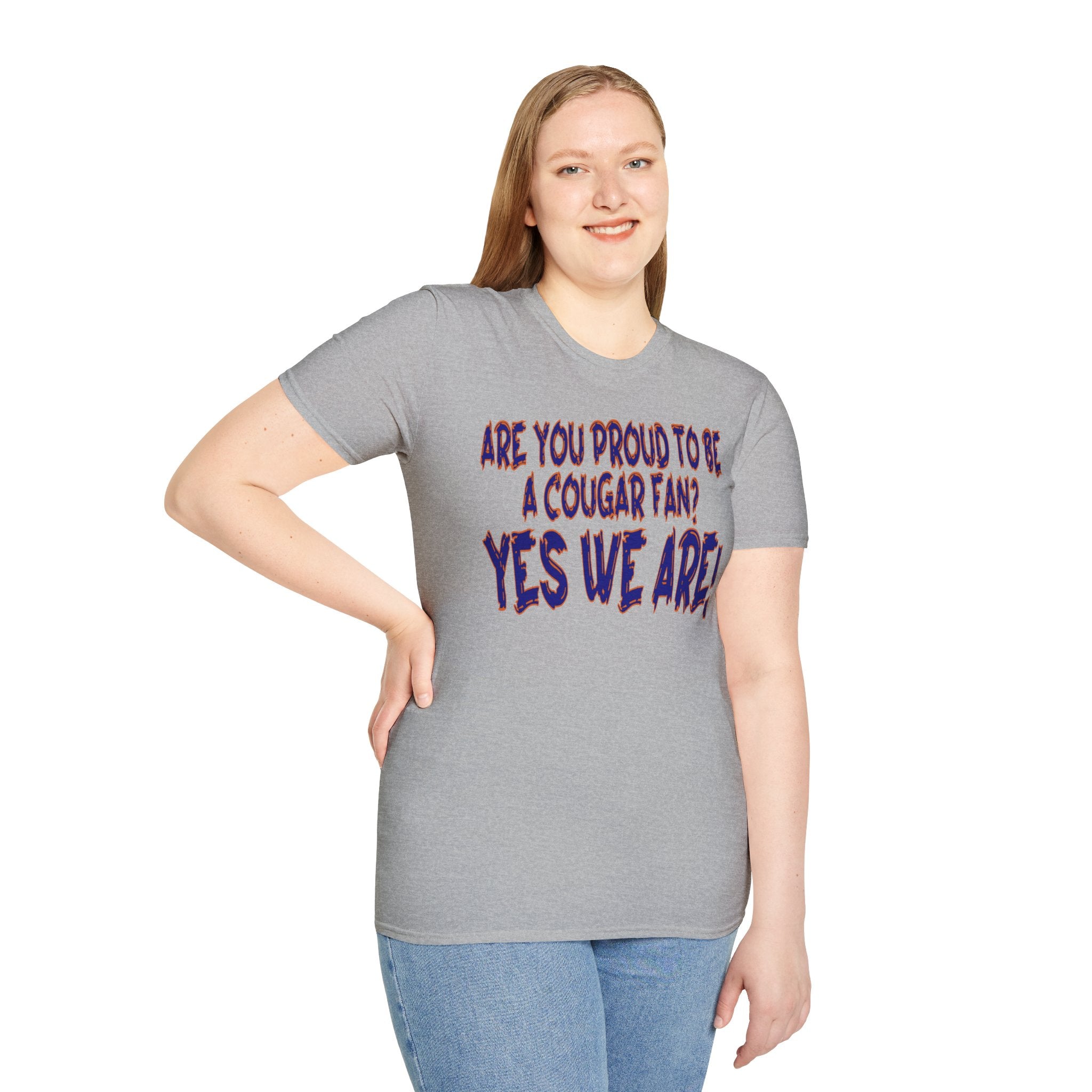 Cougar Fan T-Shirt — "Are You Proud to Be a Cougar Fan? Yes We Are!"