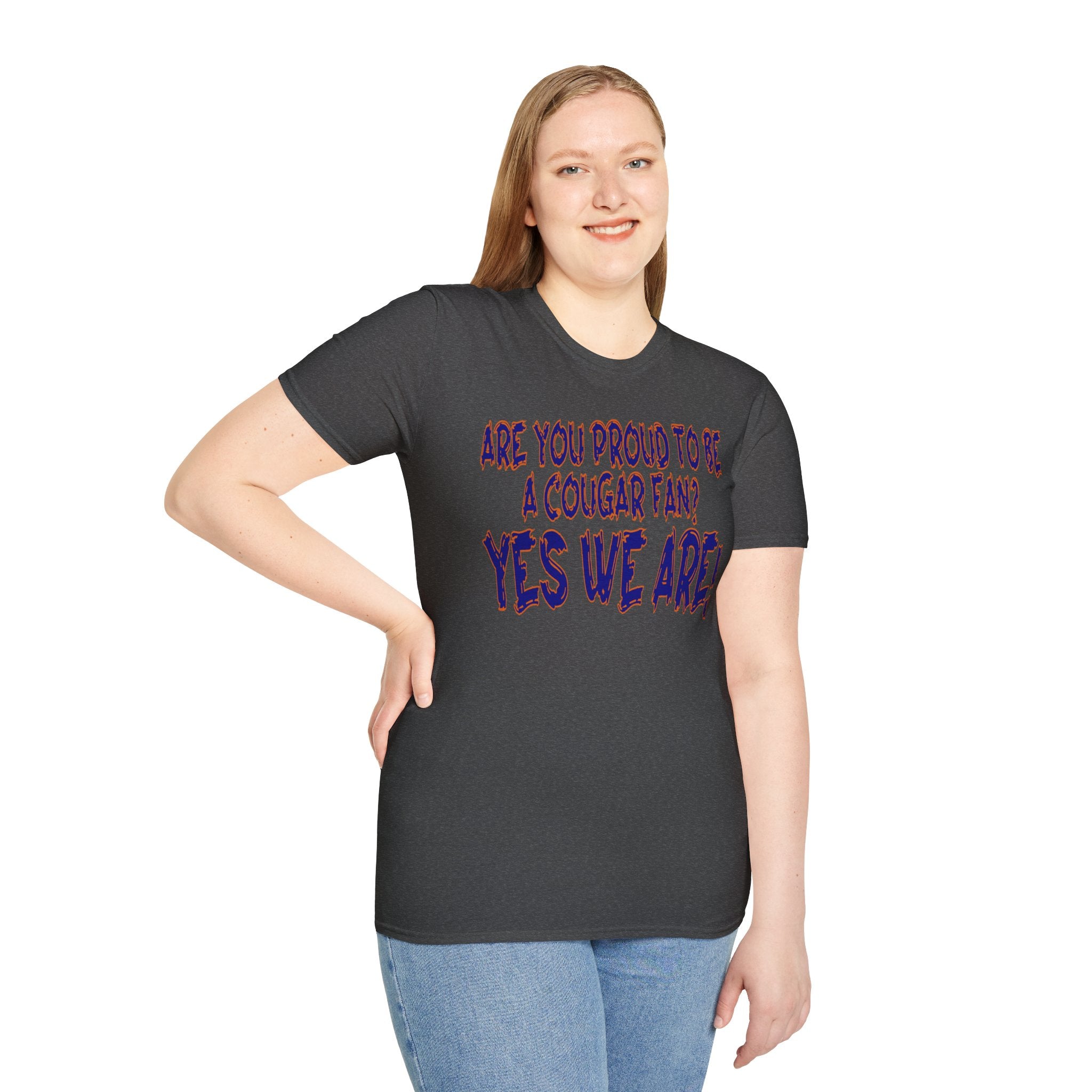 Cougar Fan T-Shirt — "Are You Proud to Be a Cougar Fan? Yes We Are!"