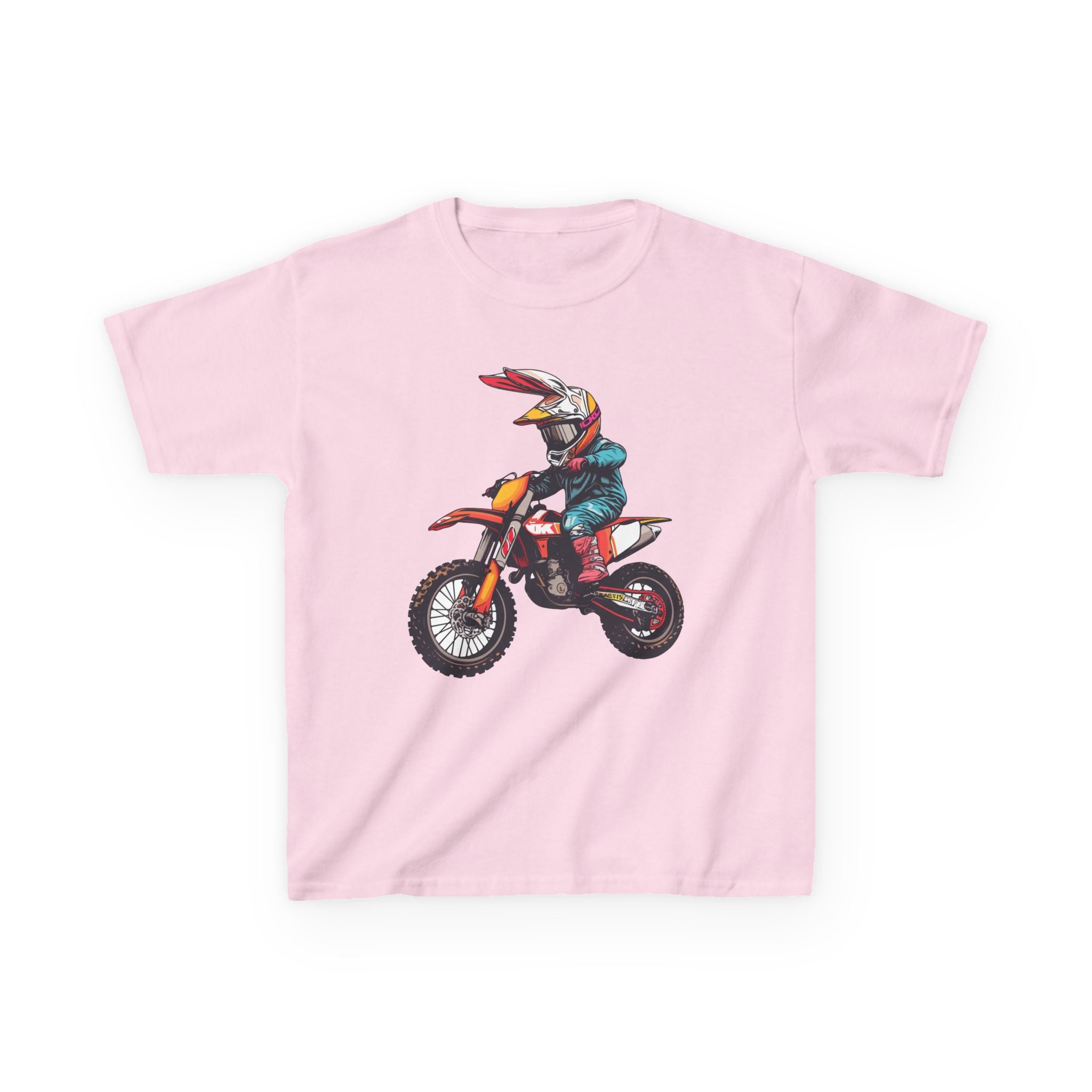 Kids Easter Motocross Dirt Bike Bunny T‑Shirt — Youth Motorcycle Racer Tee