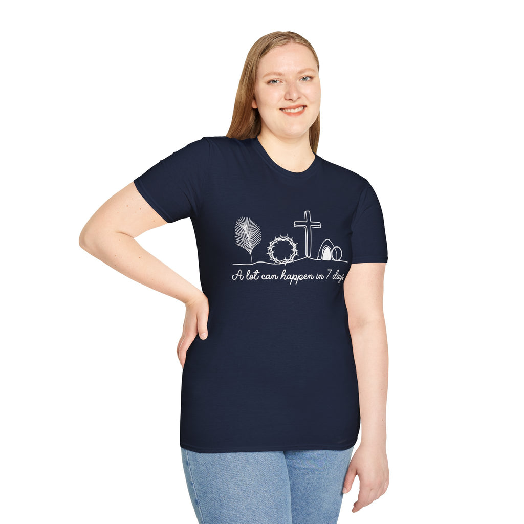 A Lot Can Happen in Seven Days Easter Story — Classic Soft Tee