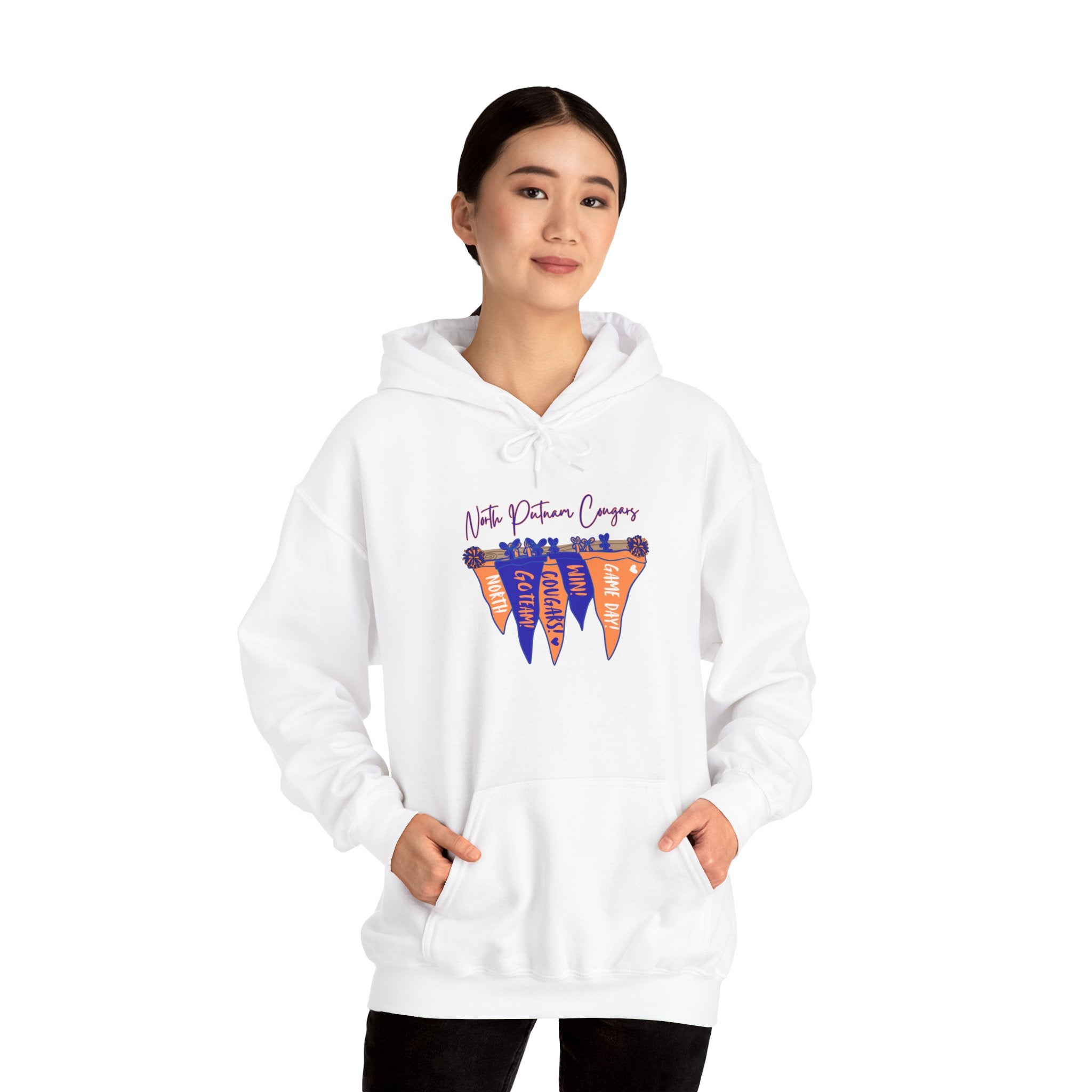Hoodie – North Putnam Cougars Pennant Flag Football