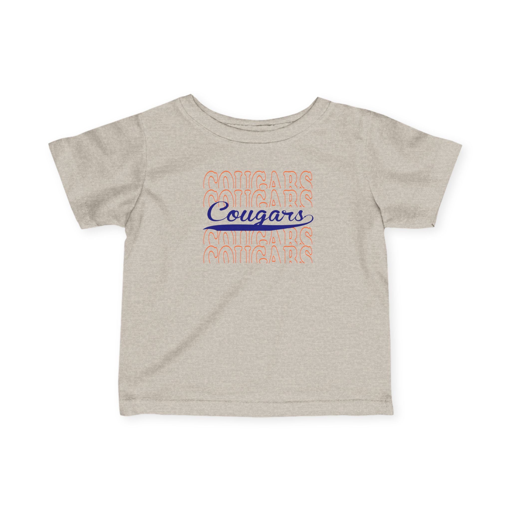 Infant Tee — 'Cougars' Retro Script Baby Jersey Shirt