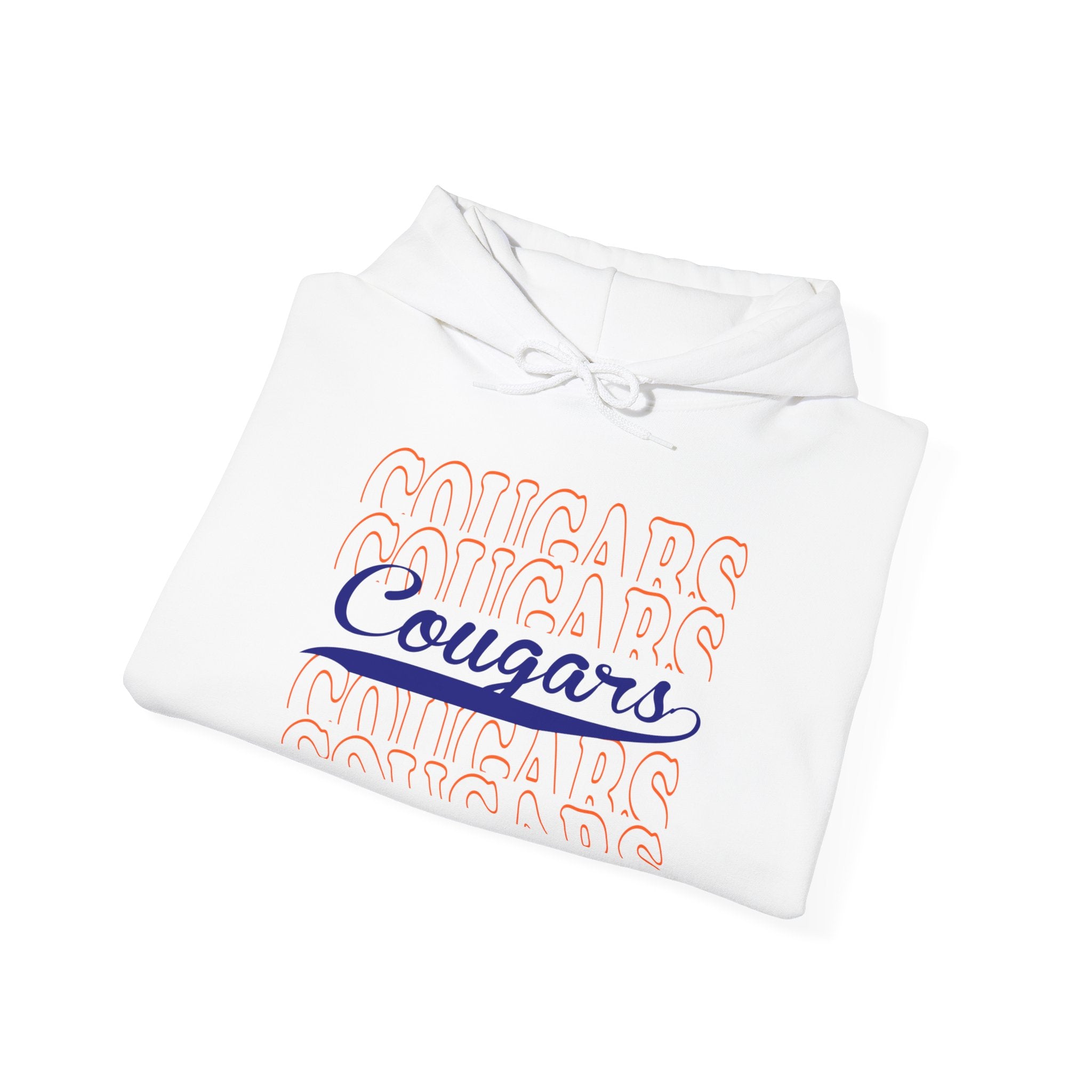 Cougars Retro Script Hoodie – Vintage School Spirit Pullover