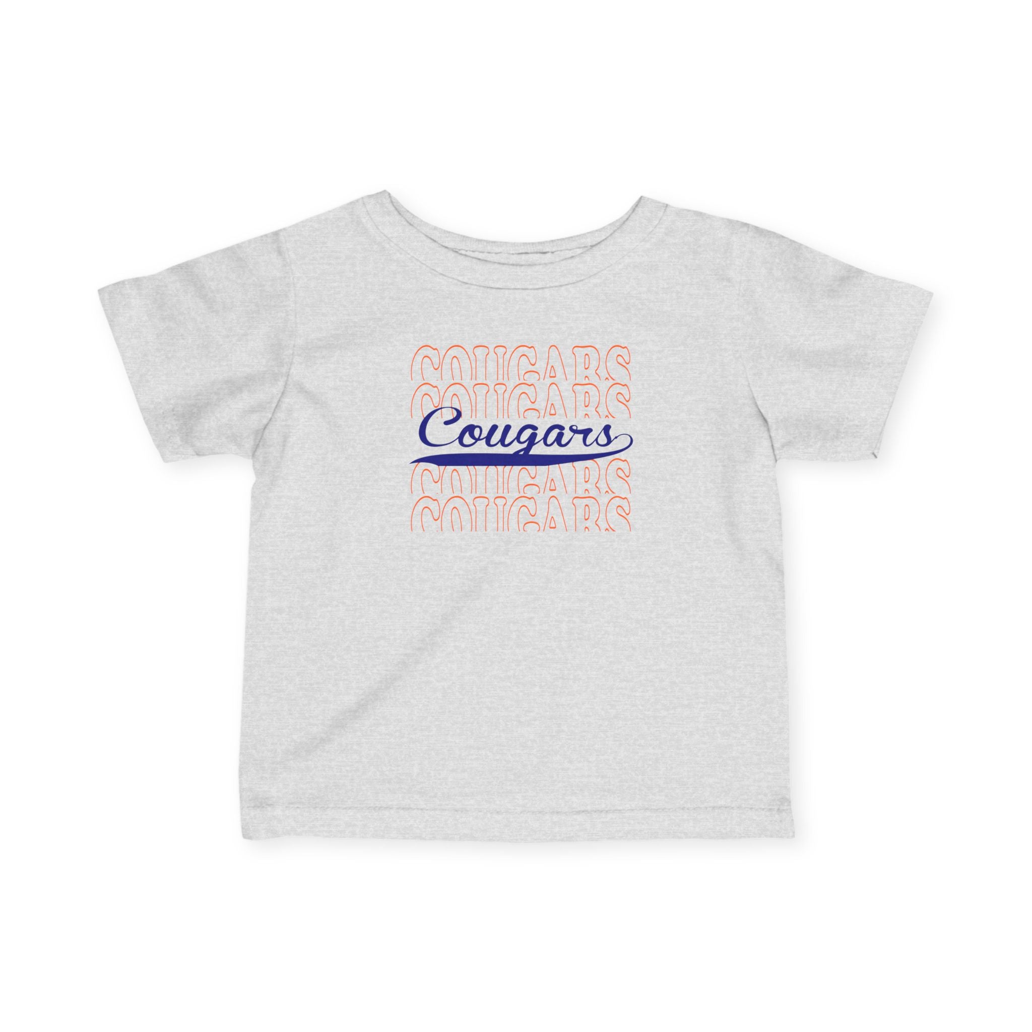 Infant Tee — 'Cougars' Retro Script Baby Jersey Shirt