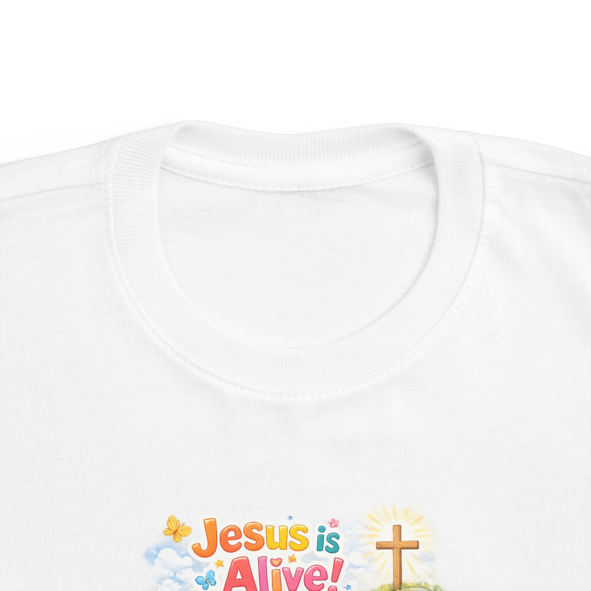 Easter Toddler Tee — "Jesus is Alive" Resurrection Kids Shirt