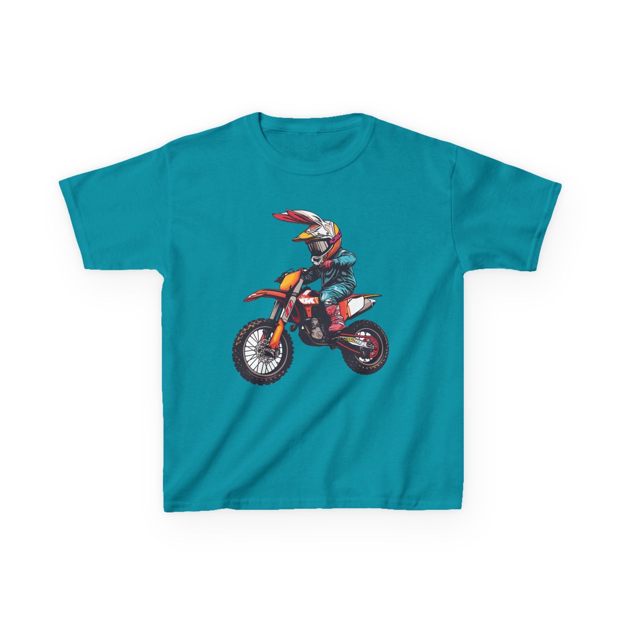 Kids Easter Motocross Dirt Bike Bunny T‑Shirt — Youth Motorcycle Racer Tee