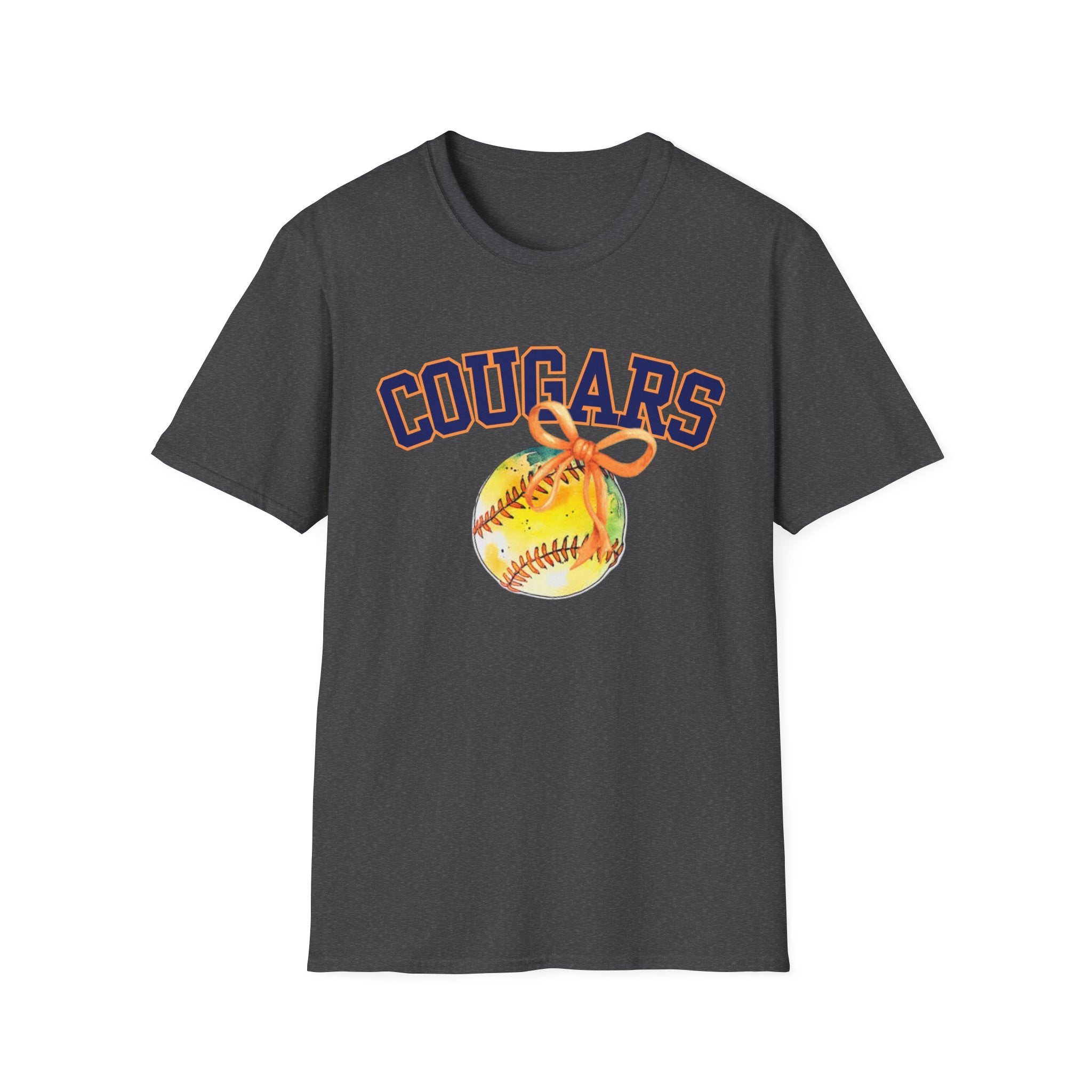 Cougars Softball T‑Shirt — Watercolor Softball Graphic
