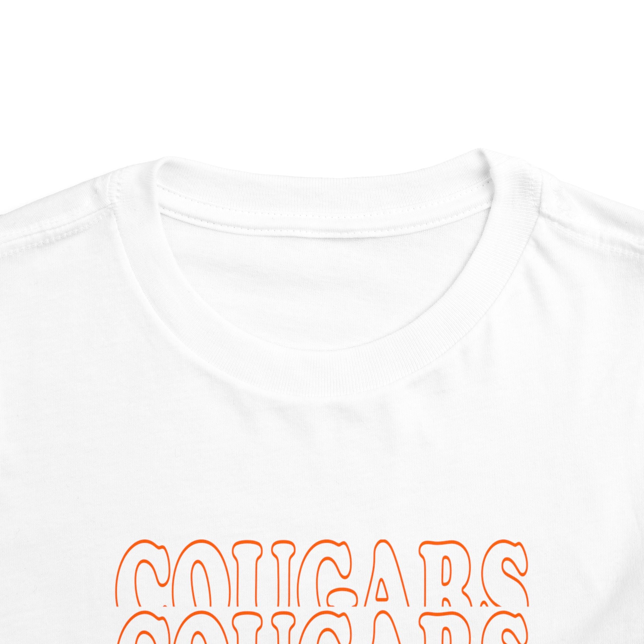 Cougars Toddler Tee — Retro Script School Mascot Shirt