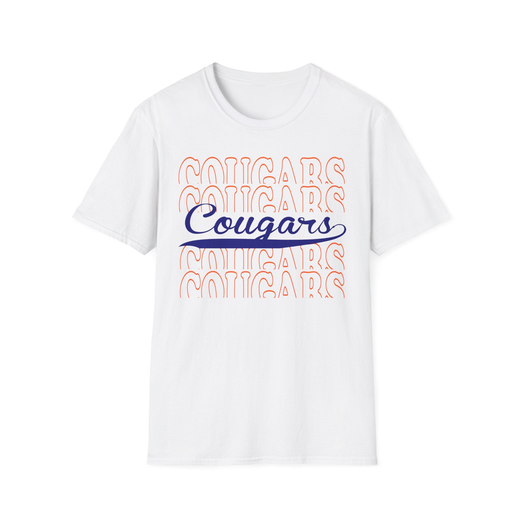 Cougars Script T-Shirt — Retro Repeat Team Tee