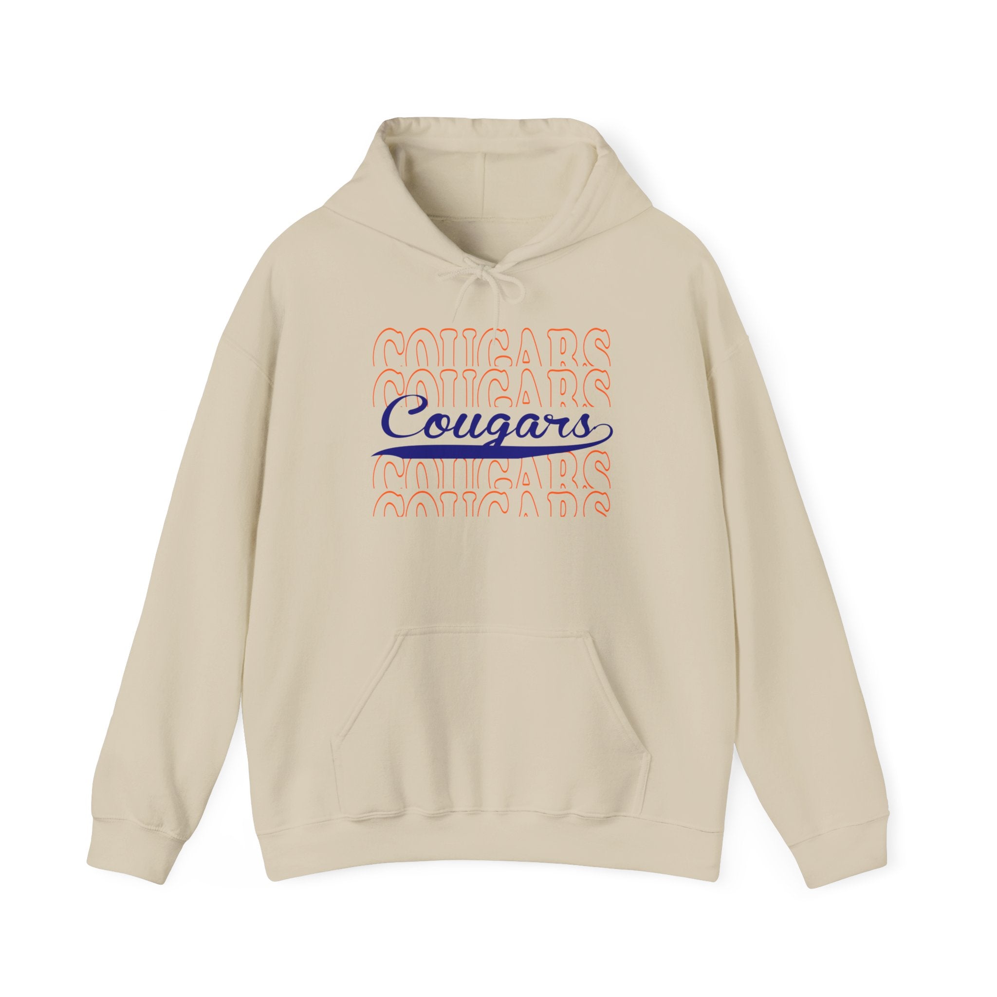 Cougars Retro Script Hoodie – Vintage School Spirit Pullover