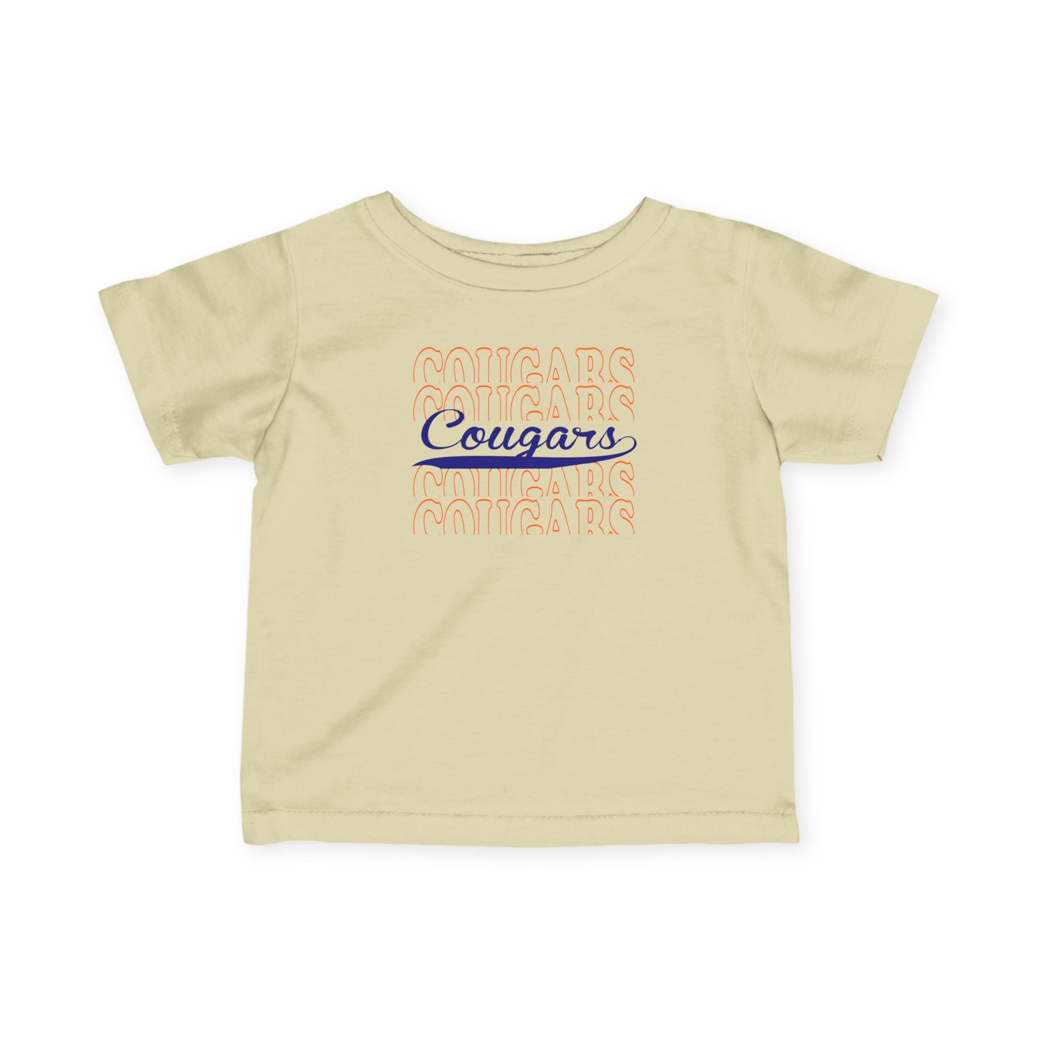 Infant Tee — 'Cougars' Retro Script Baby Jersey Shirt