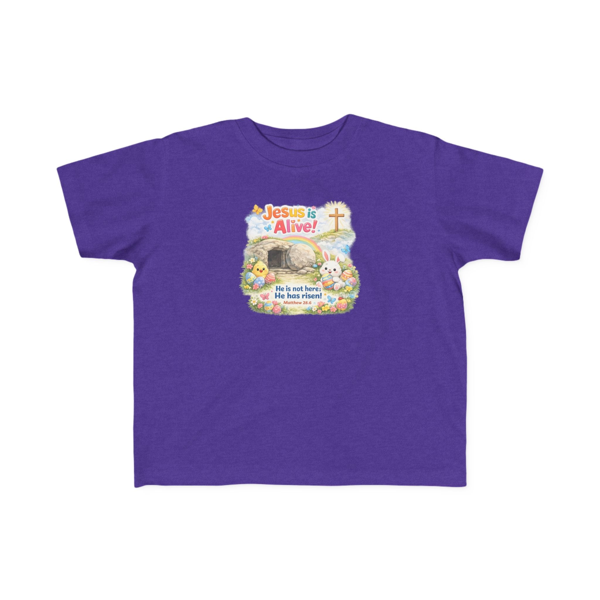 Easter Toddler Tee — "Jesus is Alive" Resurrection Kids Shirt