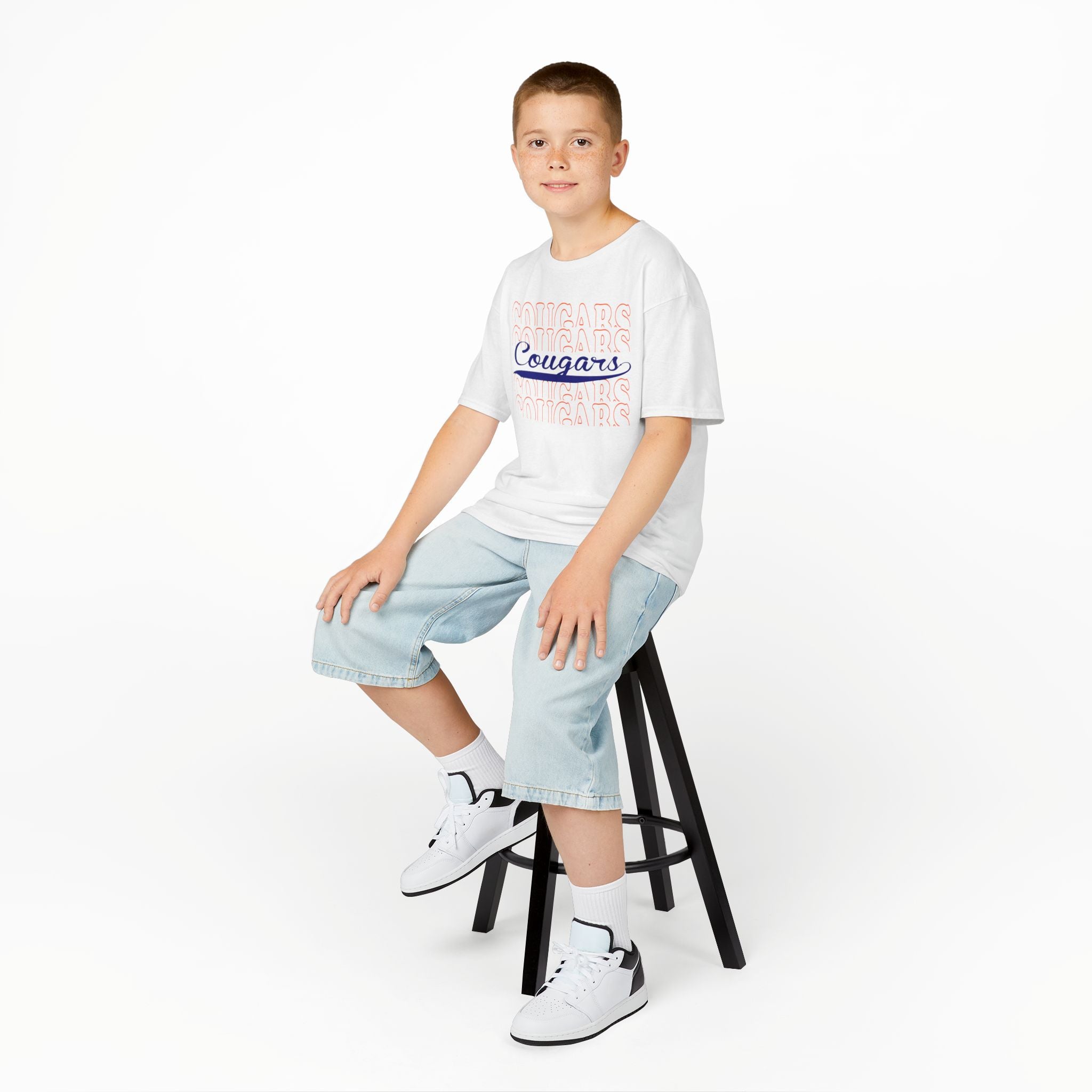 Kids Tee — 'Cougars' School Spirit Graphic Shirt