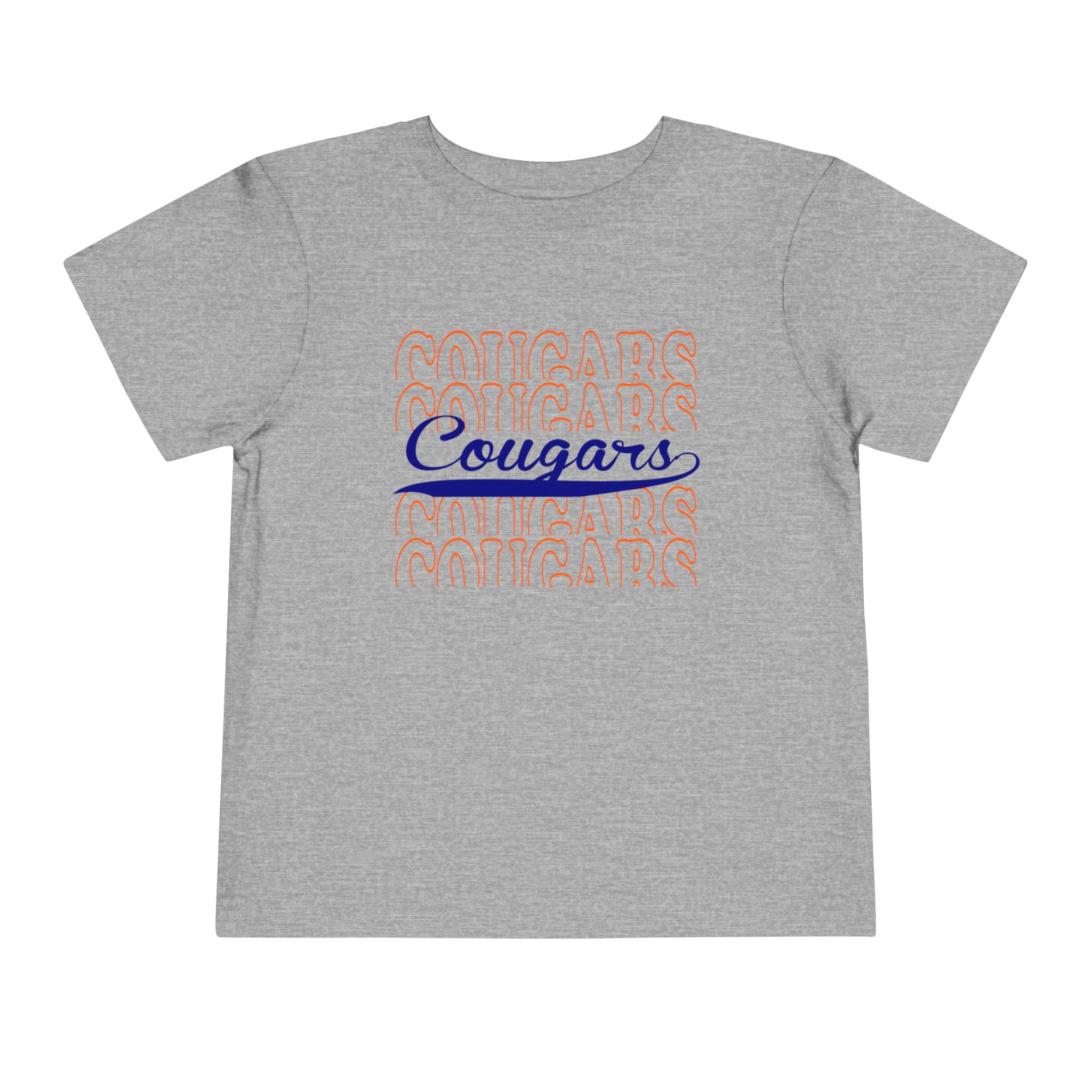 Cougars Toddler Tee — Retro Script School Mascot Shirt