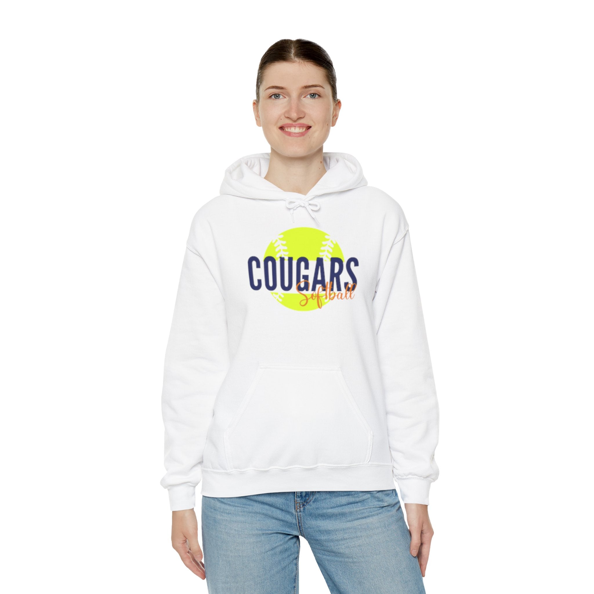 Cougars Softball Hoodie – Neon Softball Graphic Sweatshirt