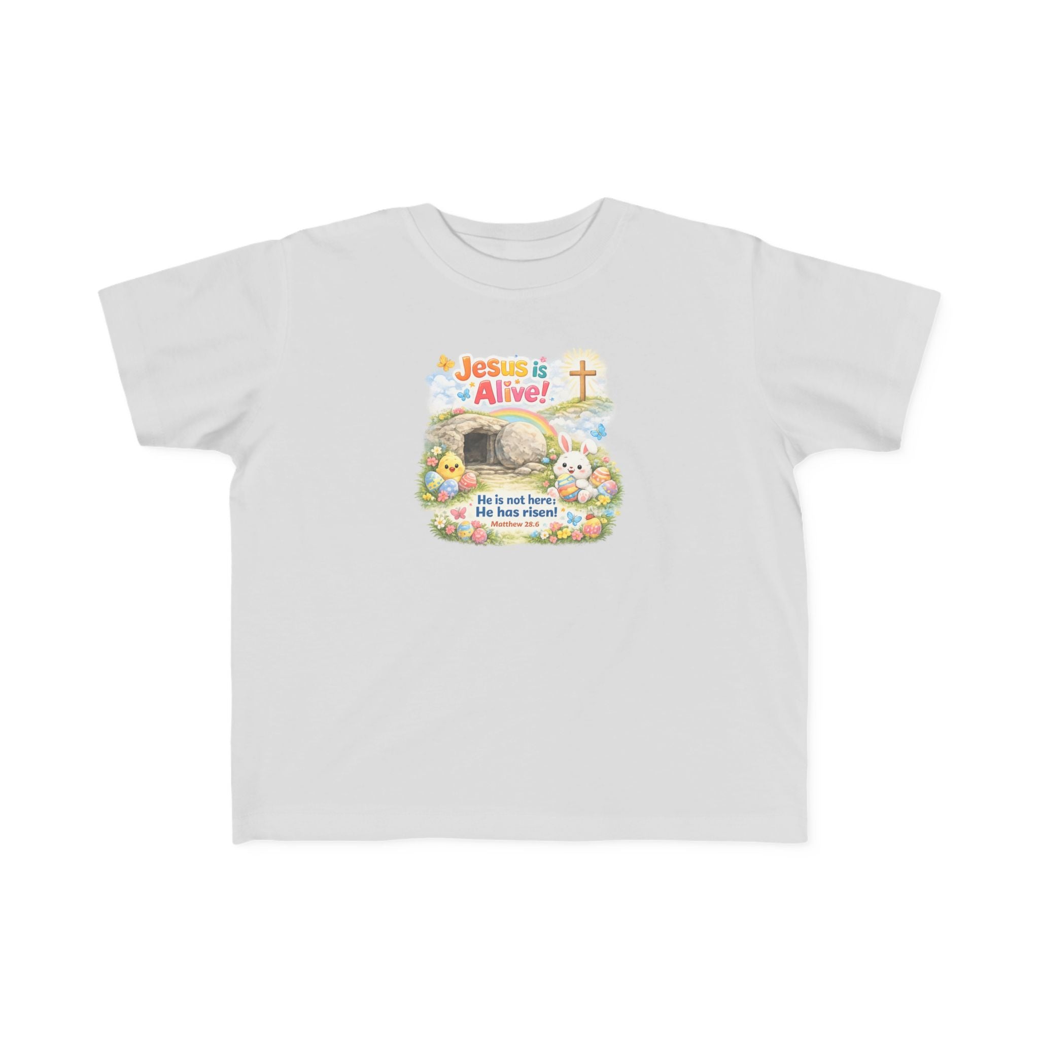 Easter Toddler Tee — "Jesus is Alive" Resurrection Kids Shirt