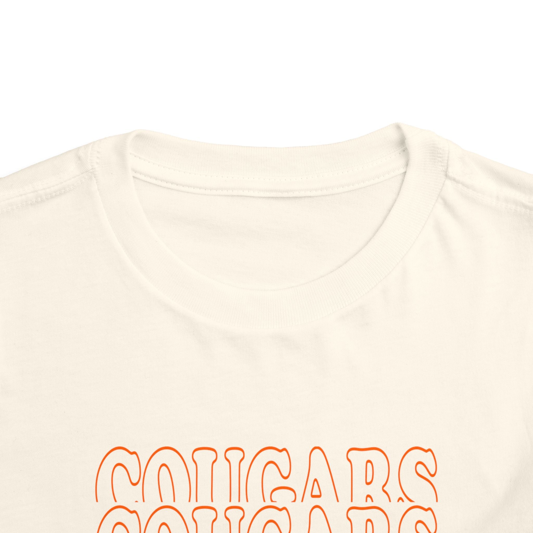 Cougars Toddler Tee — Retro Script School Mascot Shirt