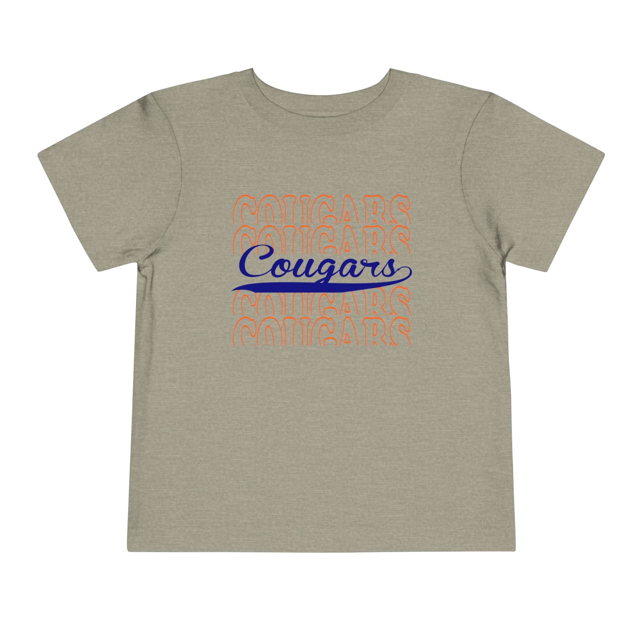 Cougars Toddler Tee — Retro Script School Mascot Shirt
