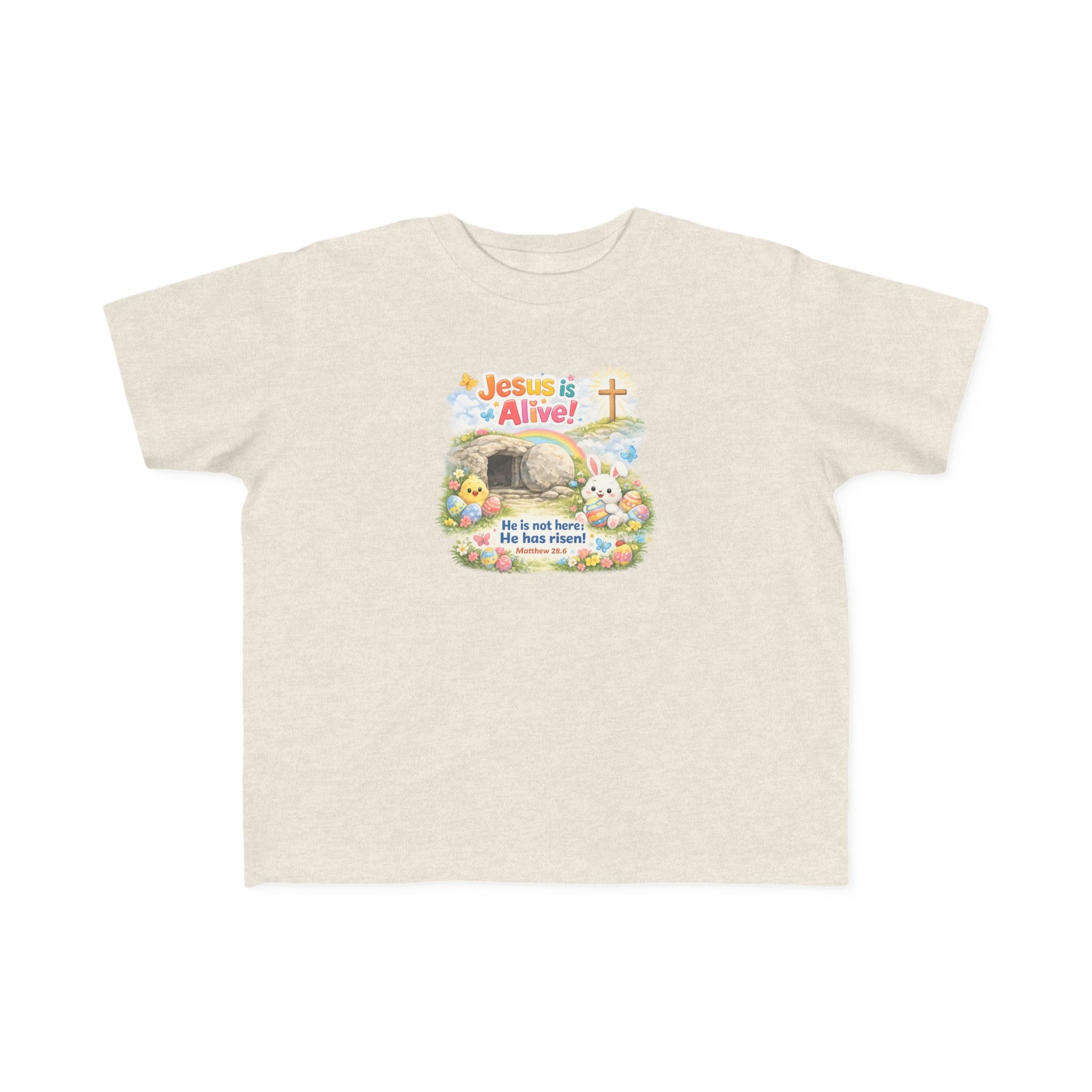 Easter Toddler Tee — "Jesus is Alive" Resurrection Kids Shirt