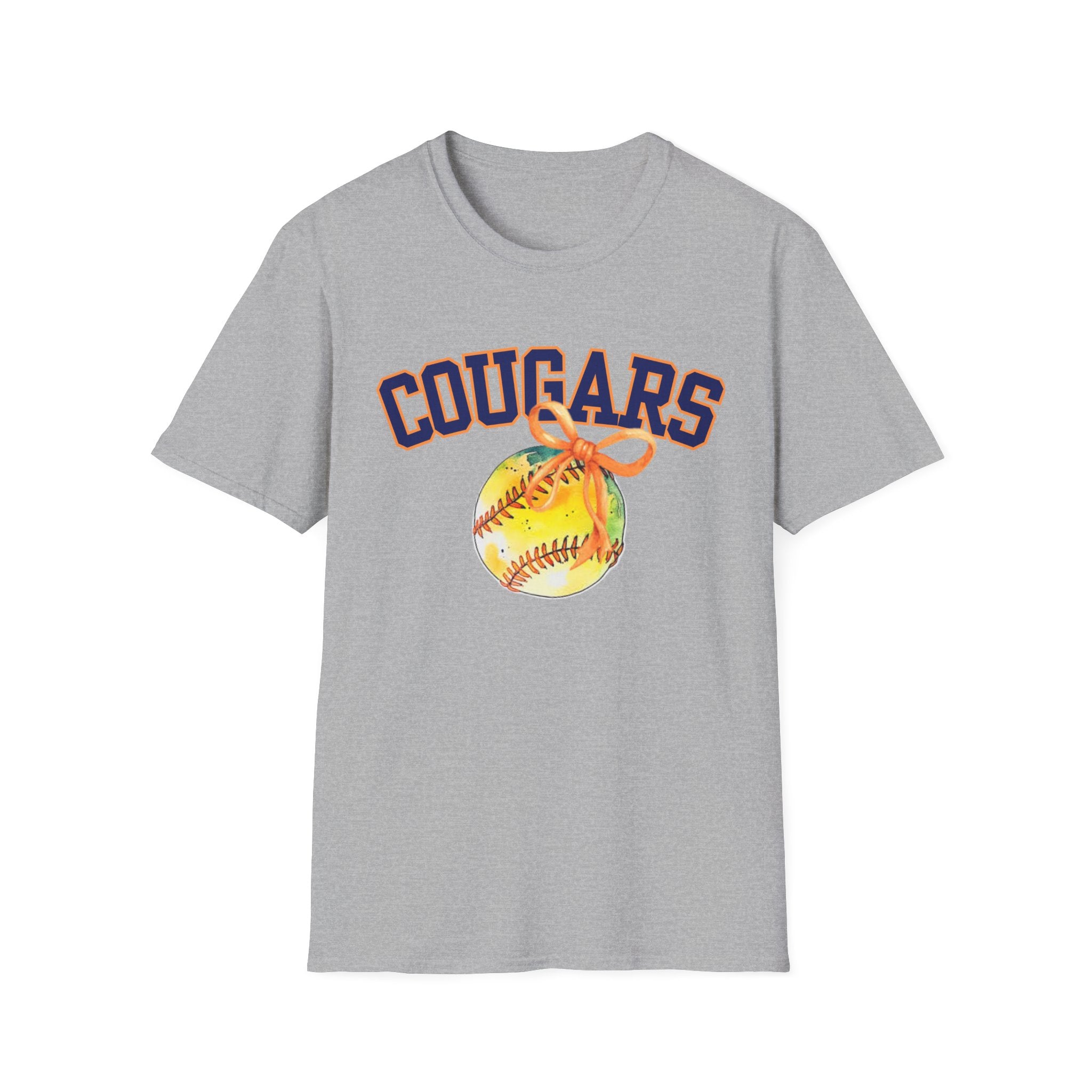 Cougars Softball T‑Shirt — Watercolor Softball Graphic