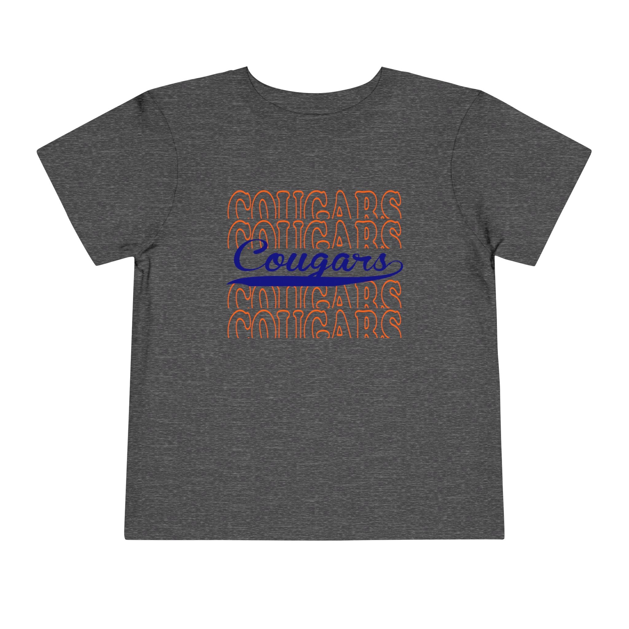 Cougars Toddler Tee — Retro Script School Mascot Shirt