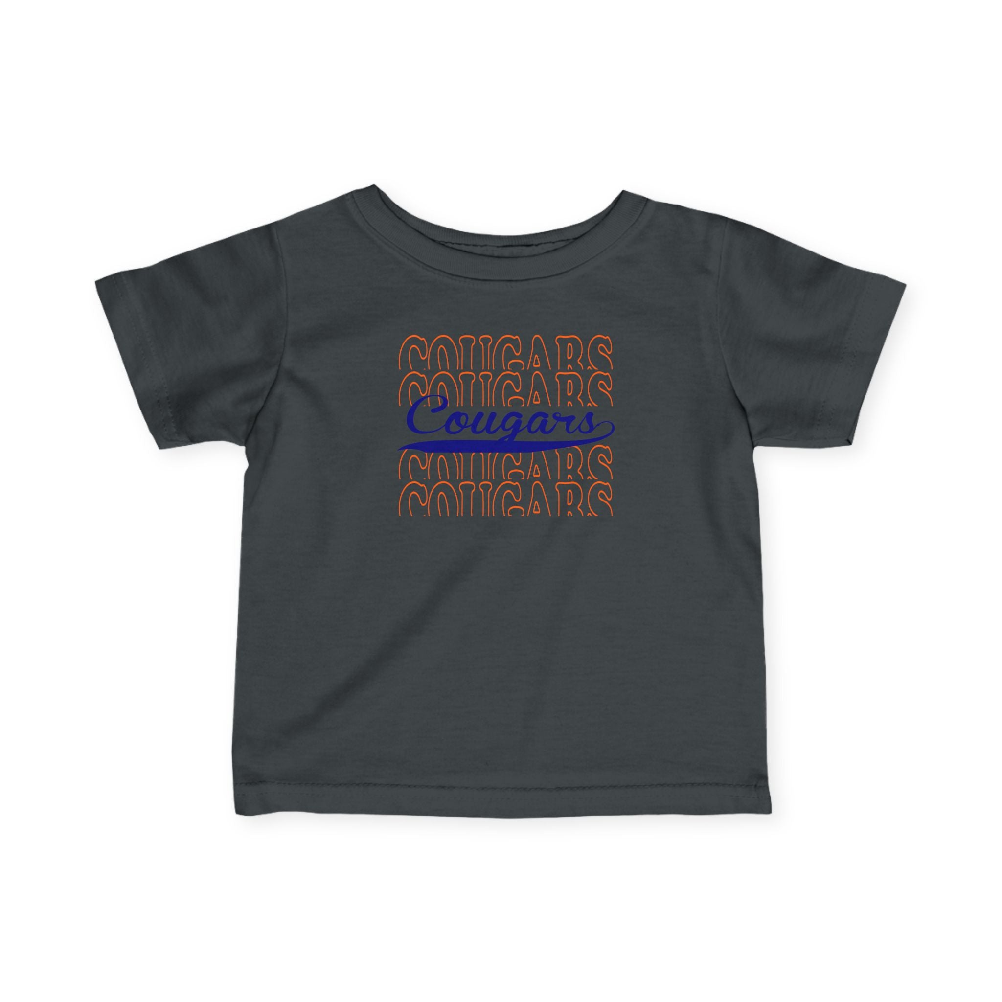 Infant Tee — 'Cougars' Retro Script Baby Jersey Shirt