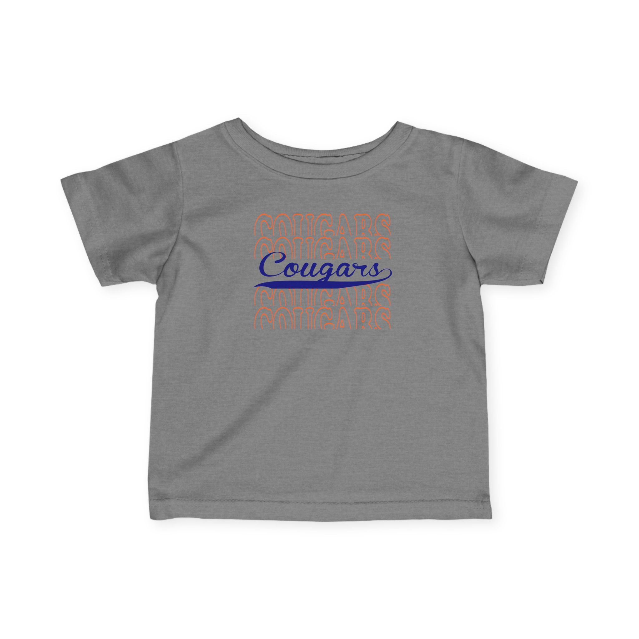 Infant Tee — 'Cougars' Retro Script Baby Jersey Shirt