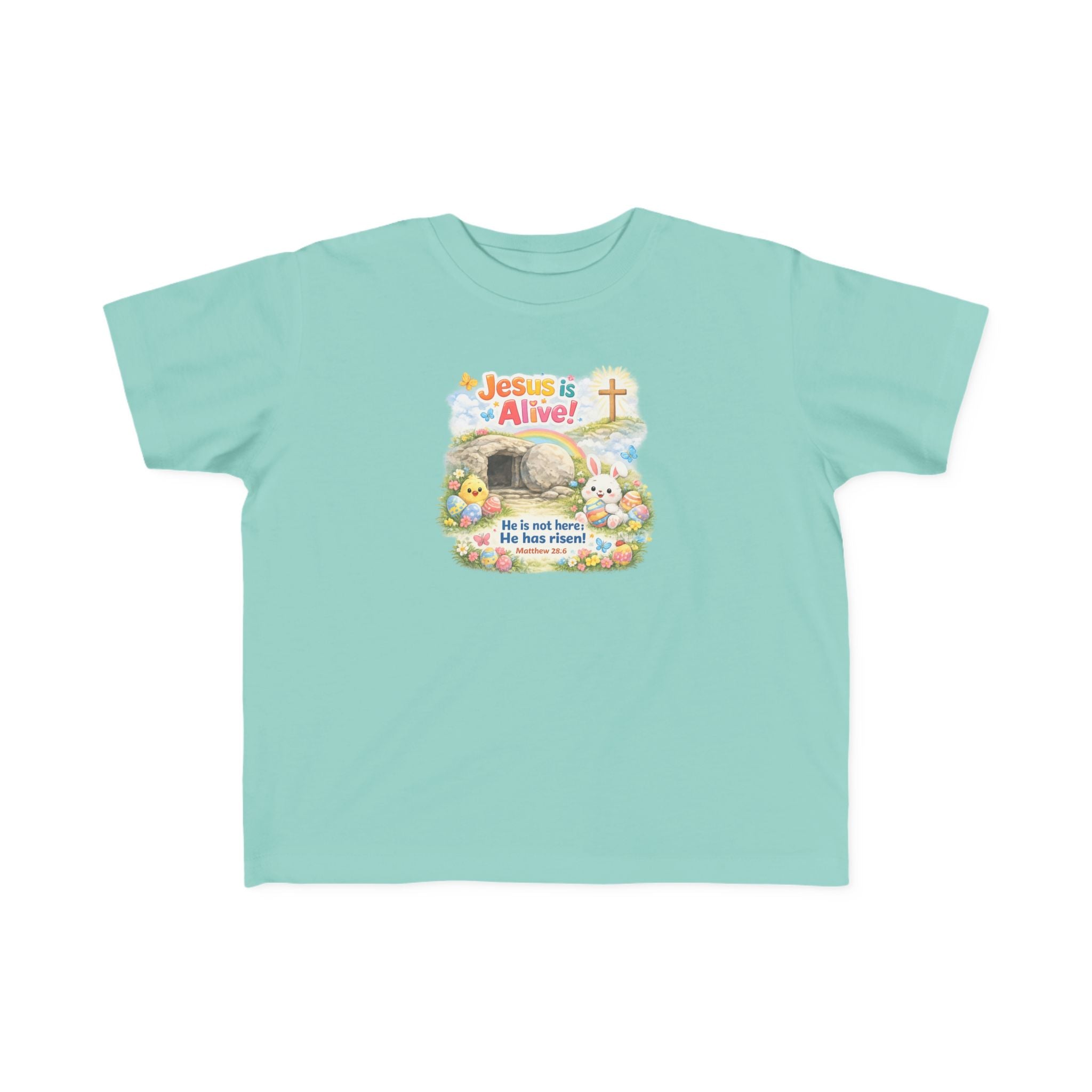 Easter Toddler Tee — "Jesus is Alive" Resurrection Kids Shirt