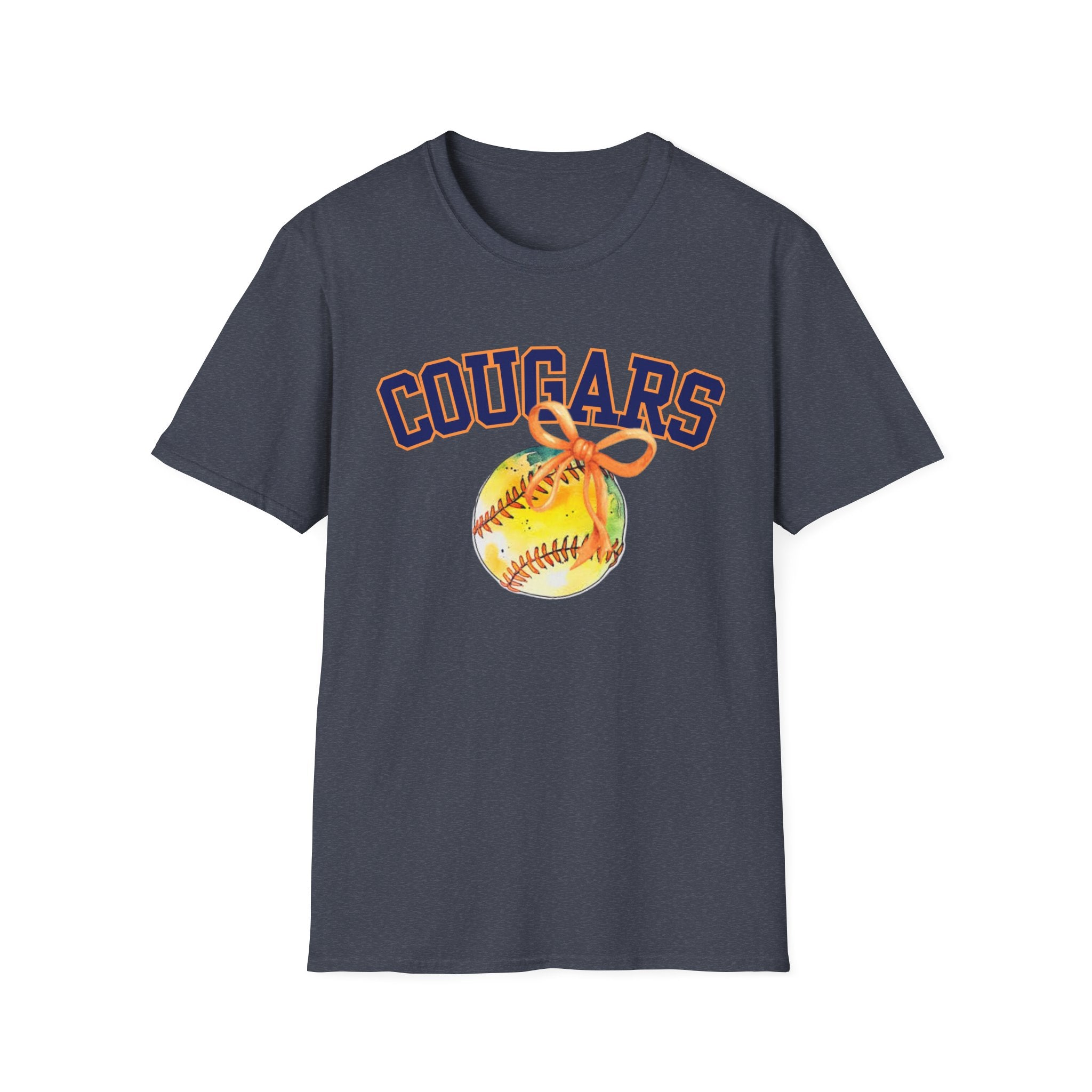 Cougars Softball T‑Shirt — Watercolor Softball Graphic