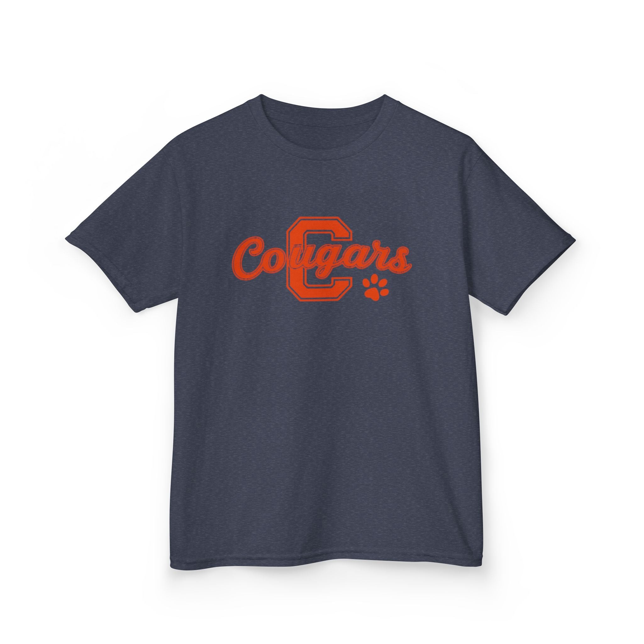 Cougars Kids Tee — Retro Script School Mascot Shirt