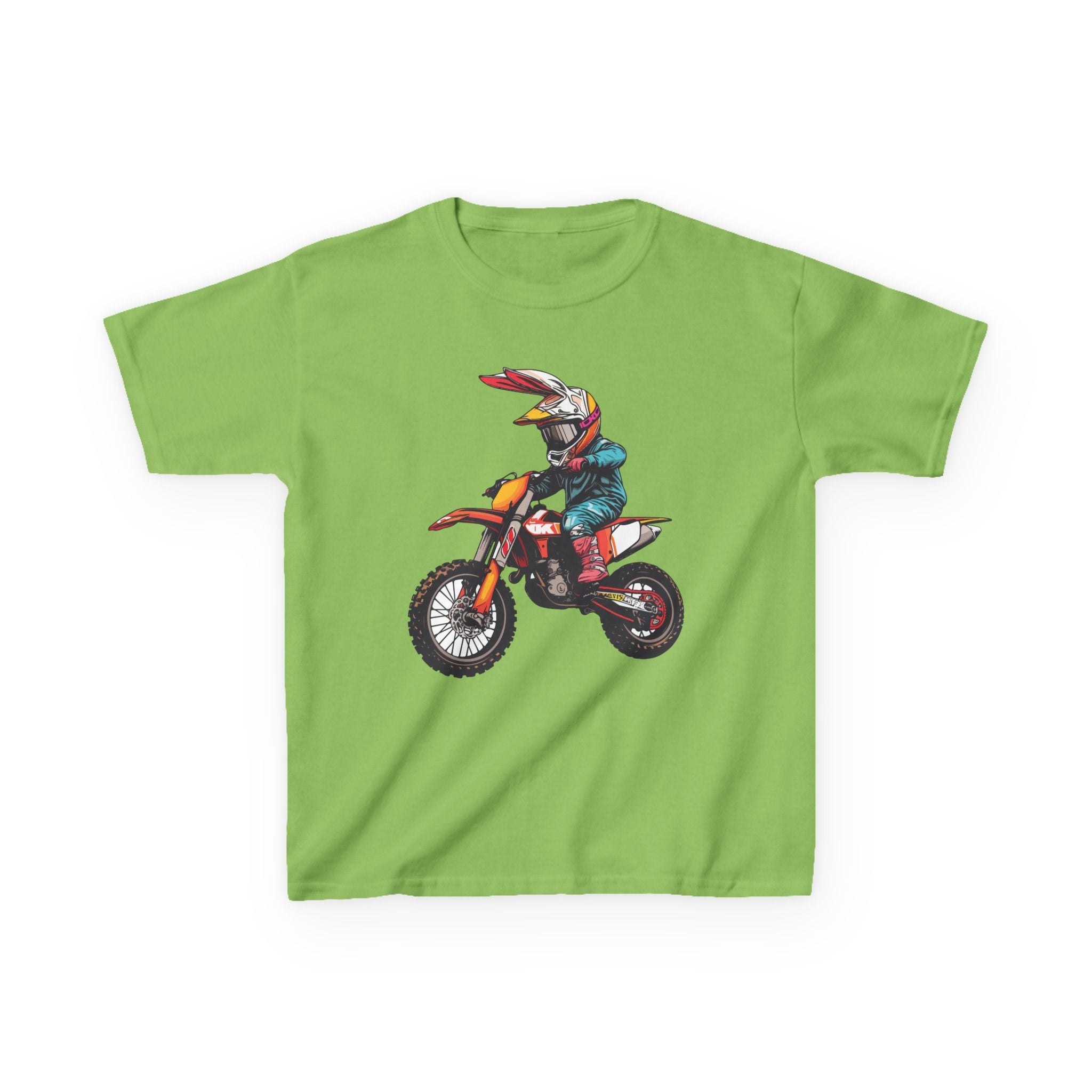 Kids Easter Motocross Dirt Bike Bunny T‑Shirt — Youth Motorcycle Racer Tee