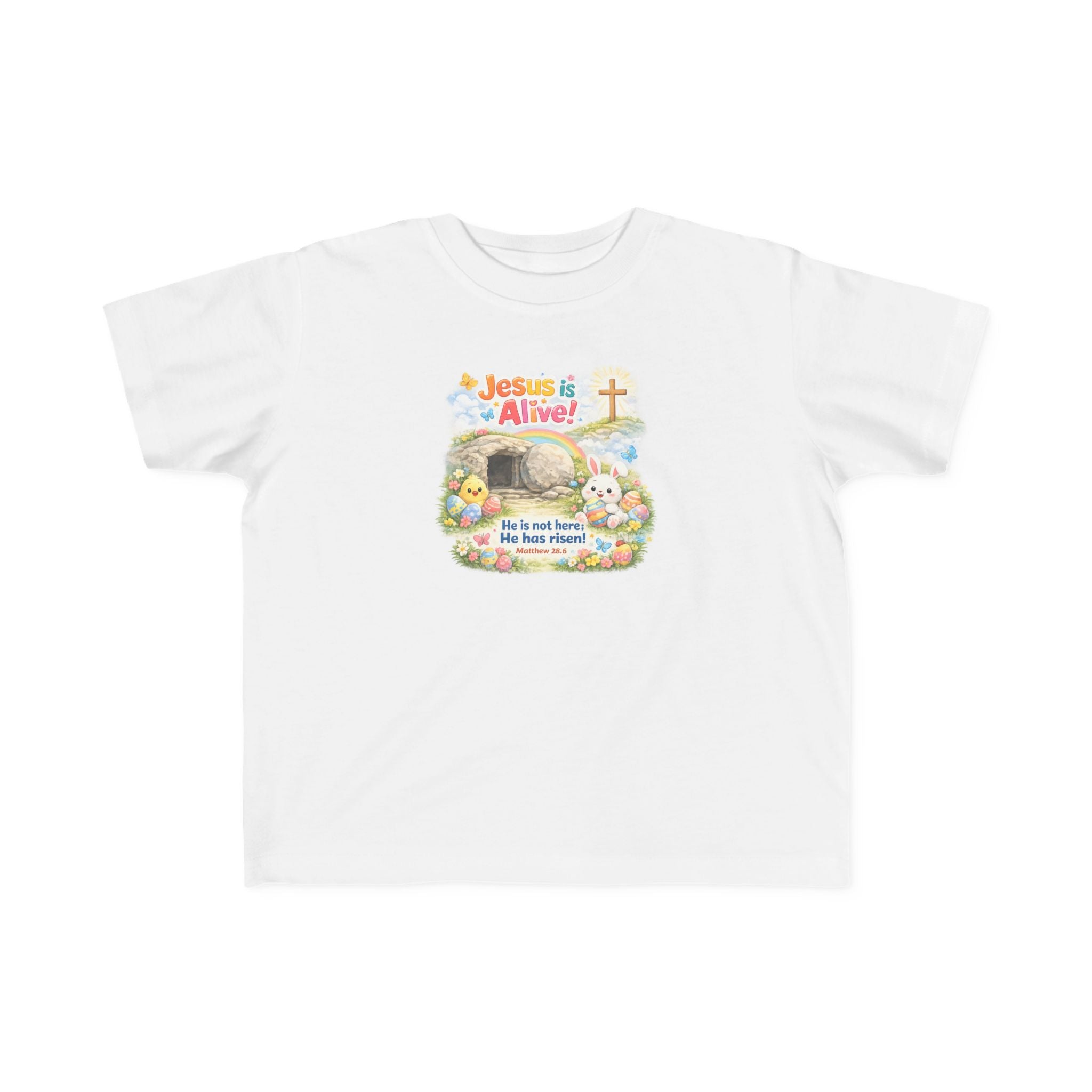 Easter Toddler Tee — "Jesus is Alive" Resurrection Kids Shirt