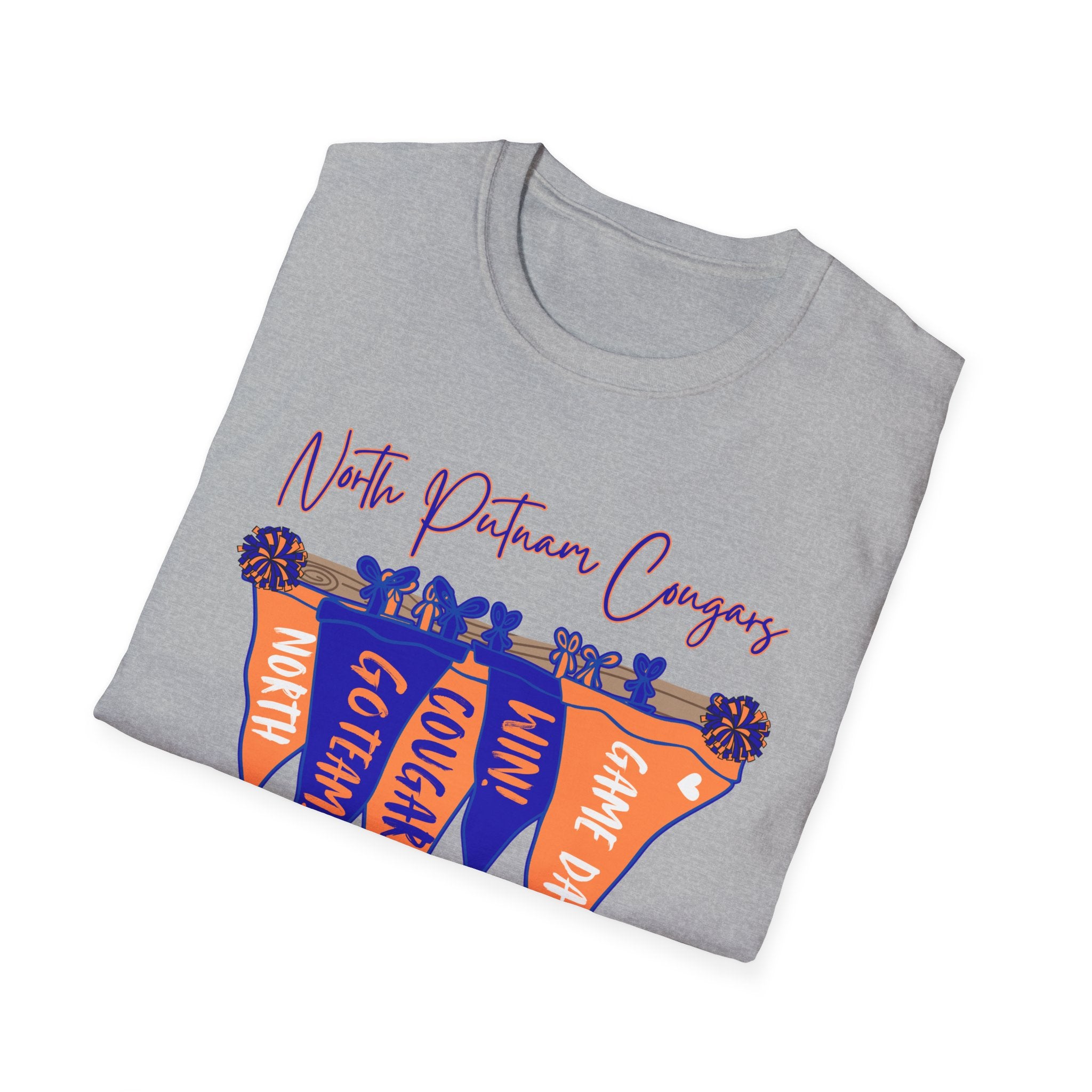 North Putnam Cougars Football Pennant T-Shirt — Vintage School Spirit Tee