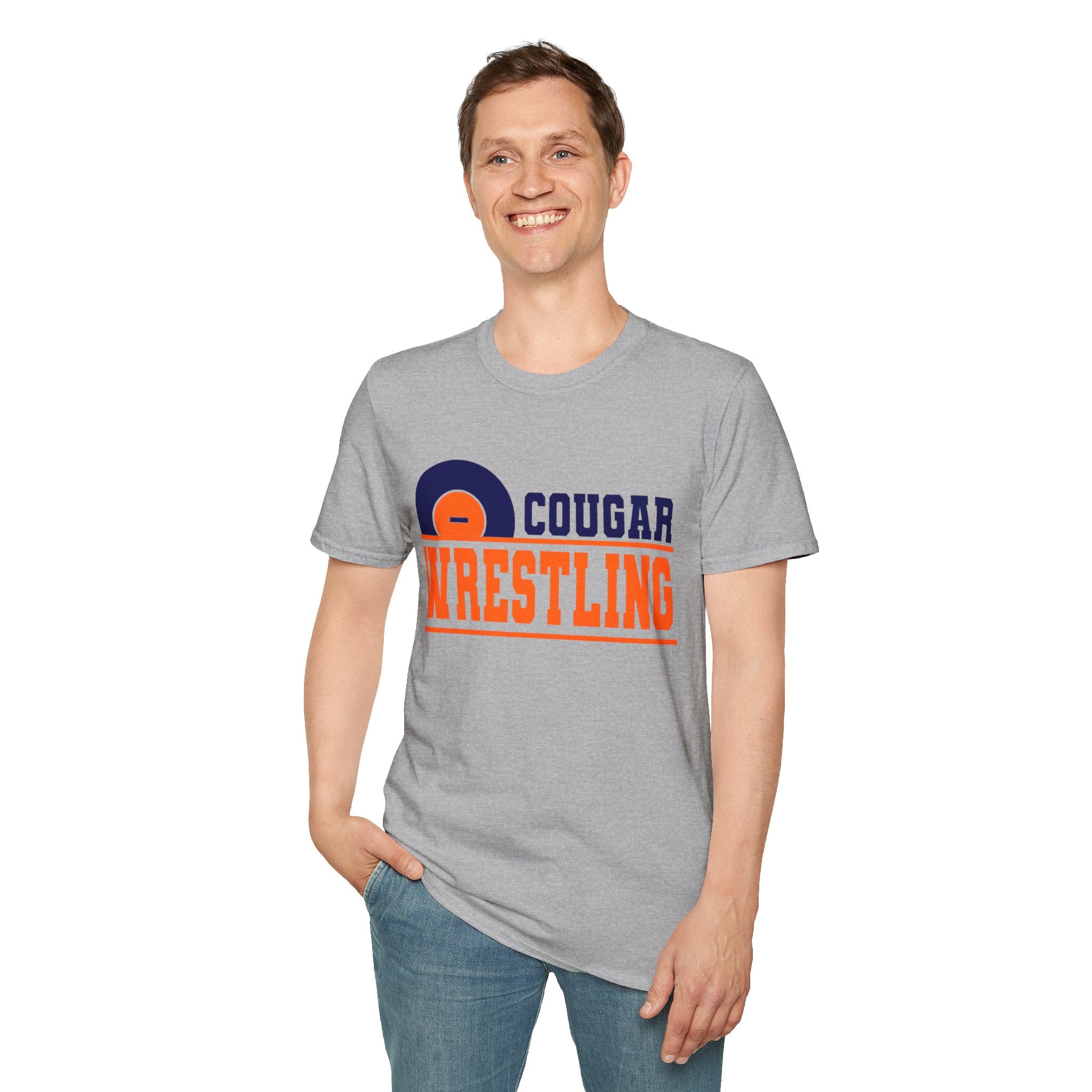 Cougar Wrestling T-Shirt — Team Mascot Wrestling Tee