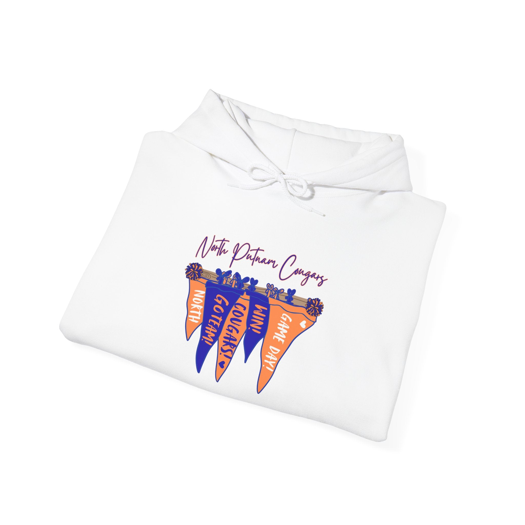 Hoodie – North Putnam Cougars Pennant Flag Football