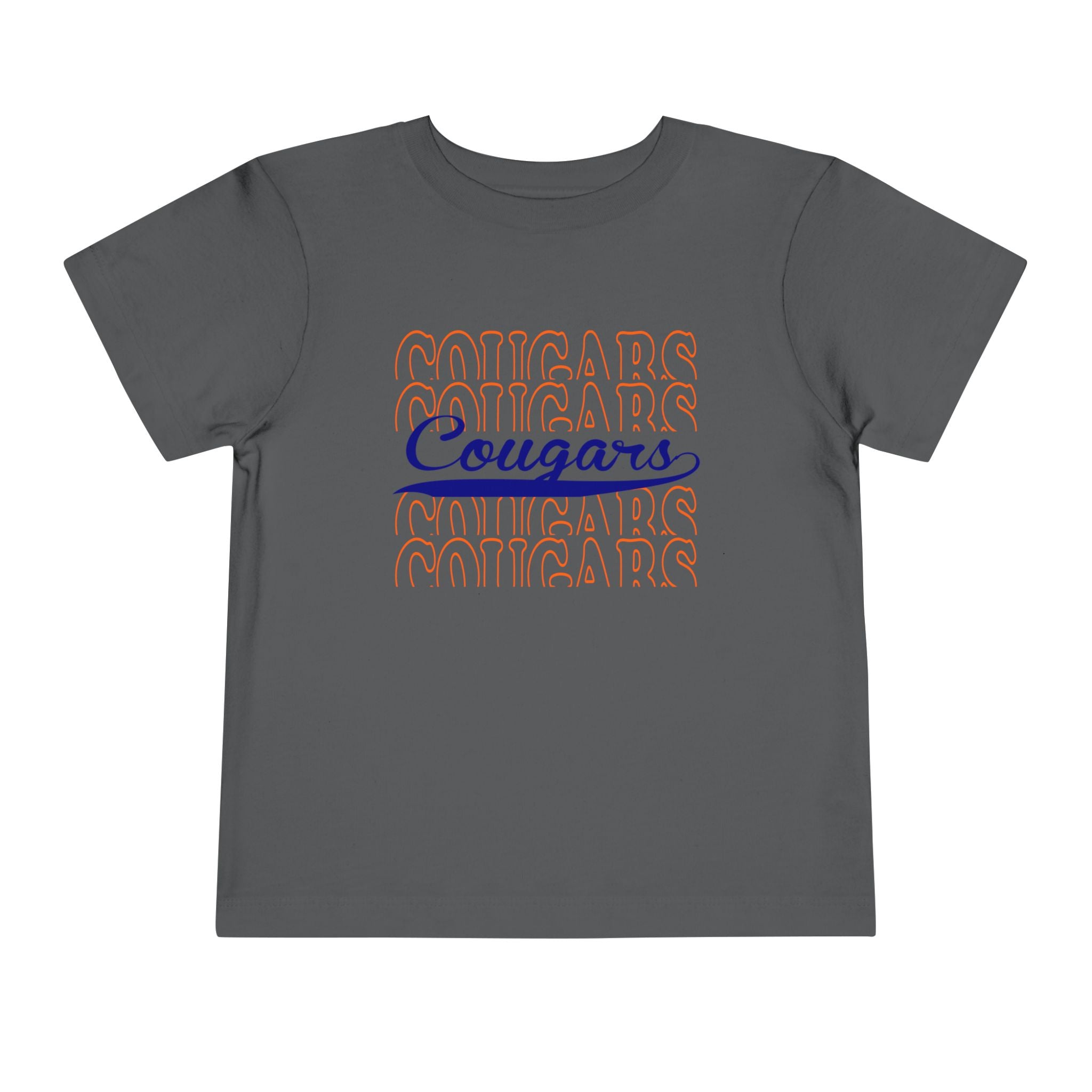 Cougars Toddler Tee — Retro Script School Mascot Shirt