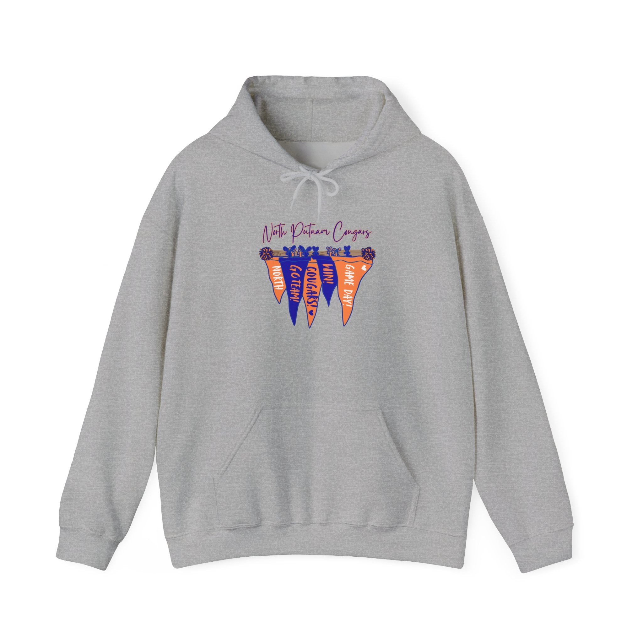 Hoodie – North Putnam Cougars Pennant Flag Football